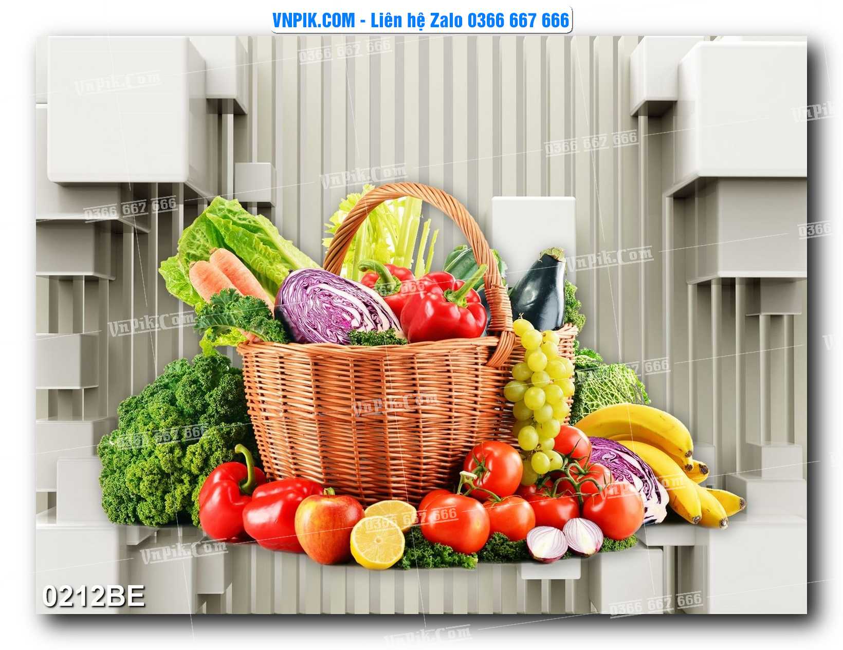 Tranh treo tường trang trí phòng bếp đẹp mã 0212BE