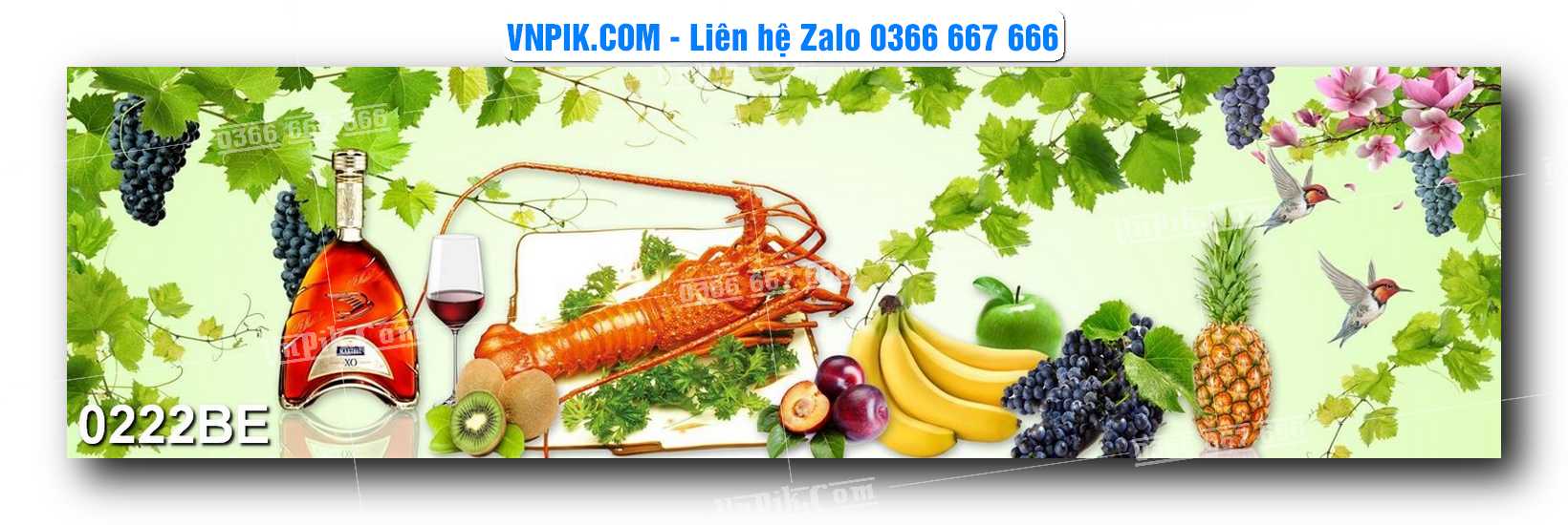 Tranh treo tường trang trí phòng bếp đẹp mã 0222BE