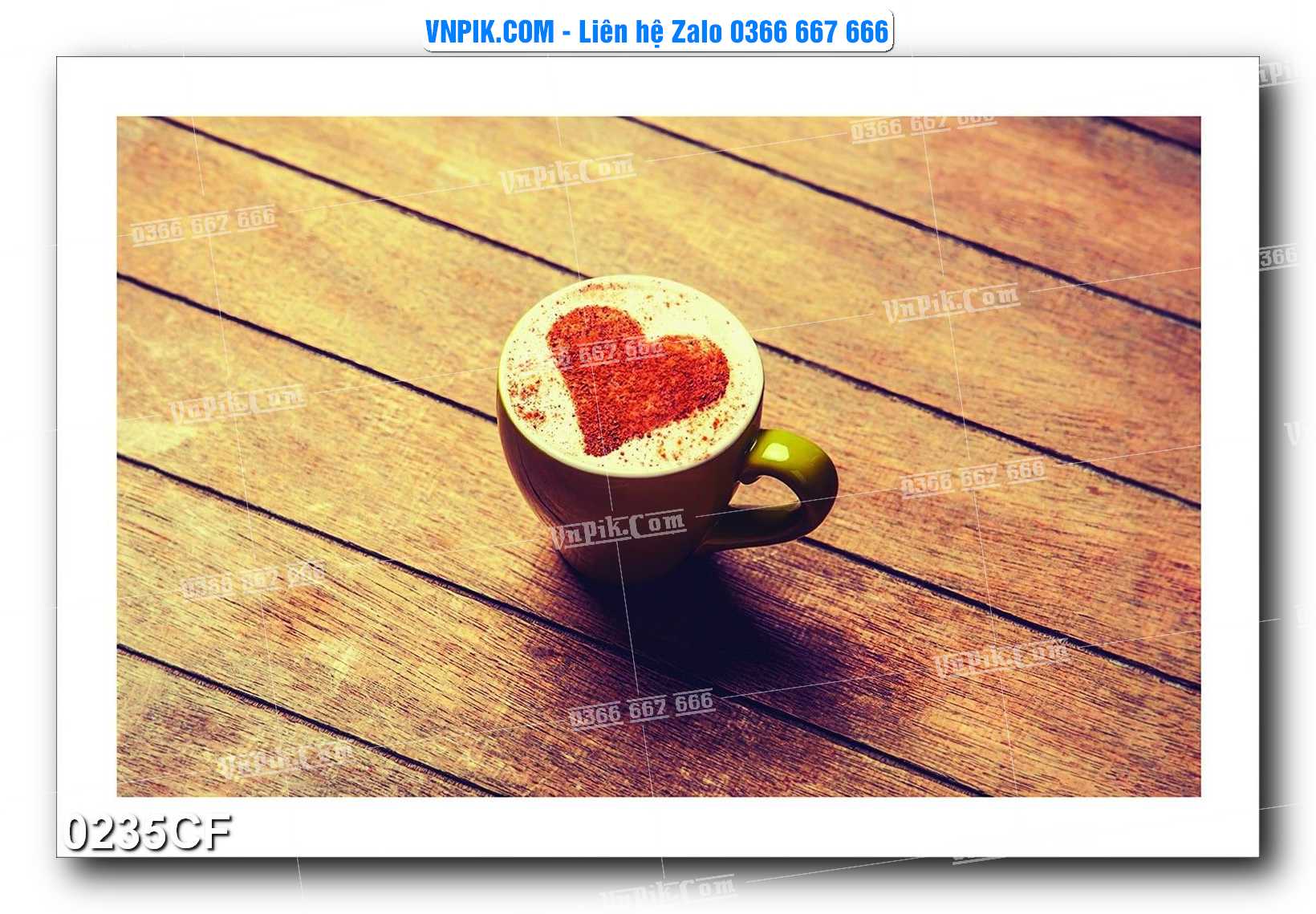 Tranh tường trang trí quán cà phê – trà chanh – trà sữa mã 0235CF