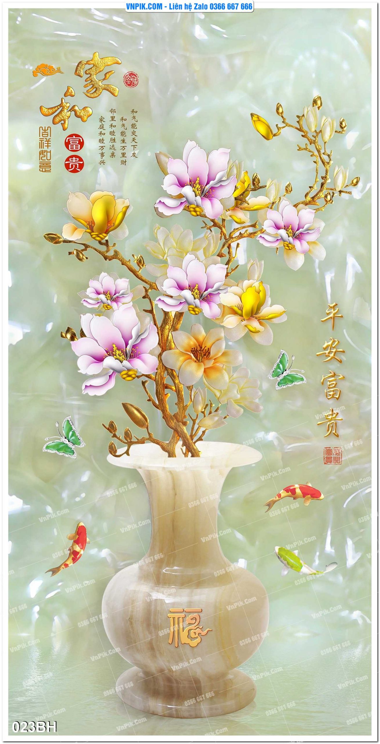 Tranh bình hoa nghệ thuật 023BH