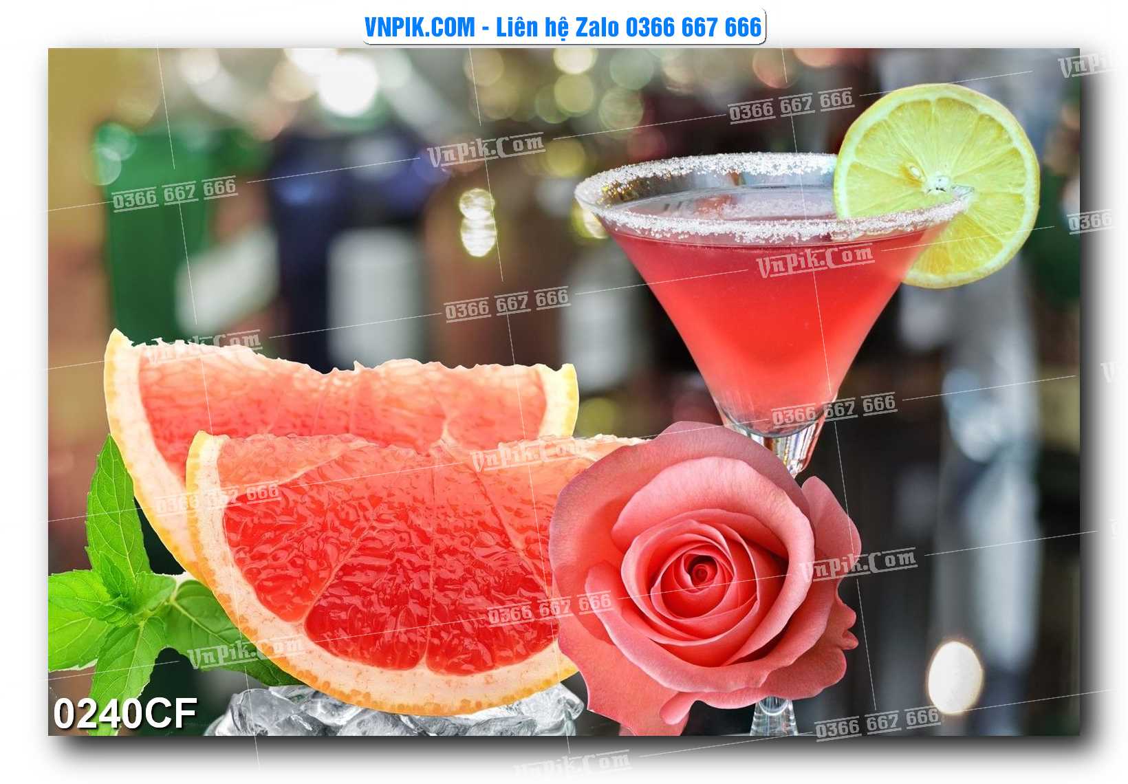 Tranh tường trang trí quán cà phê – trà chanh – trà sữa mã 0240CF