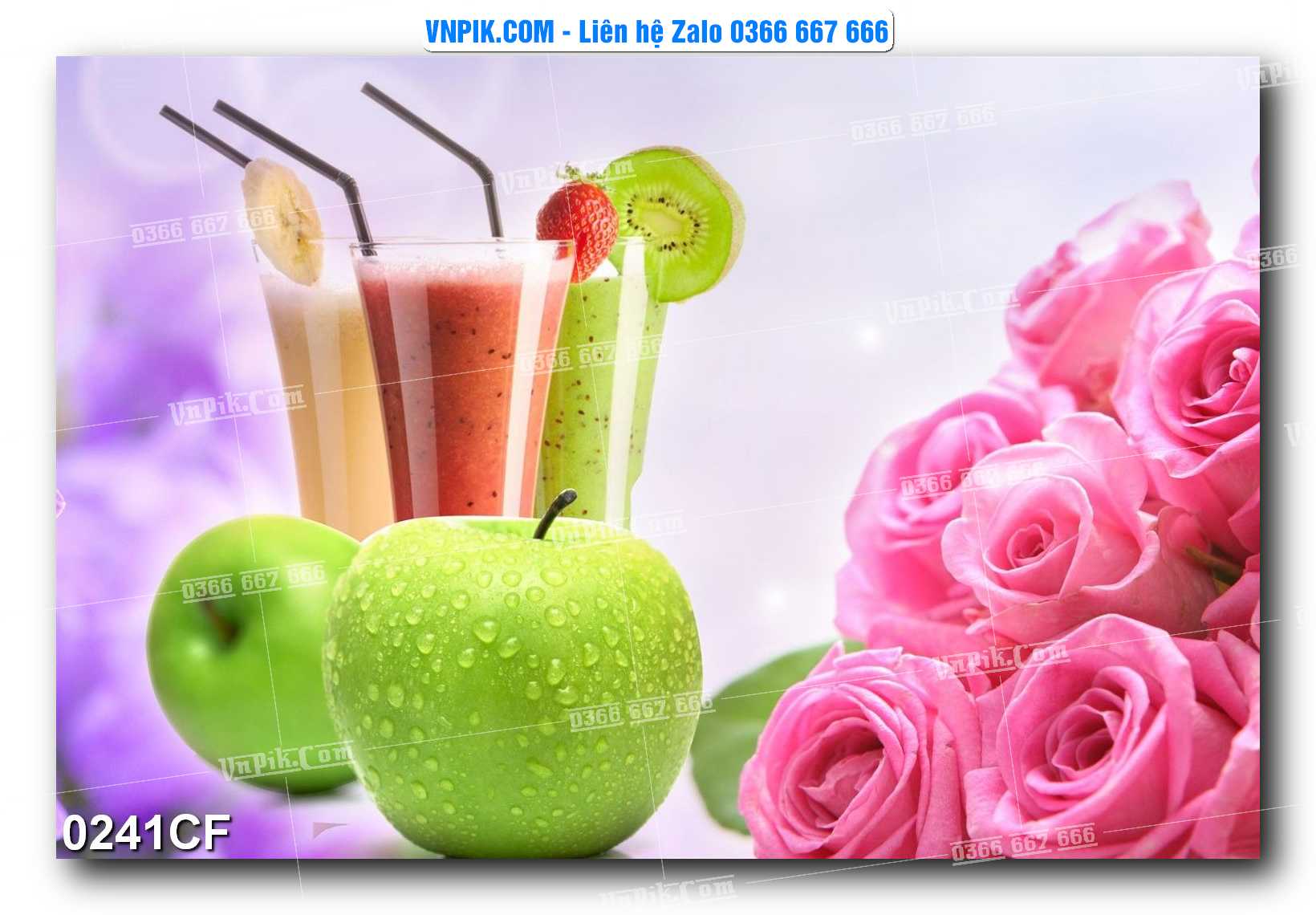 Tranh tường trang trí quán cà phê – trà chanh – trà sữa mã 0241CF