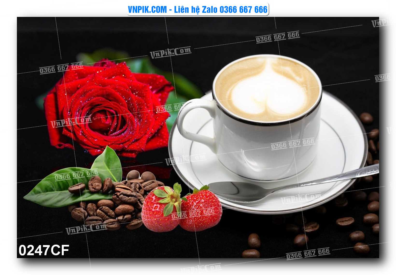 Tranh tường trang trí quán cà phê – trà chanh – trà sữa mã 0247CF