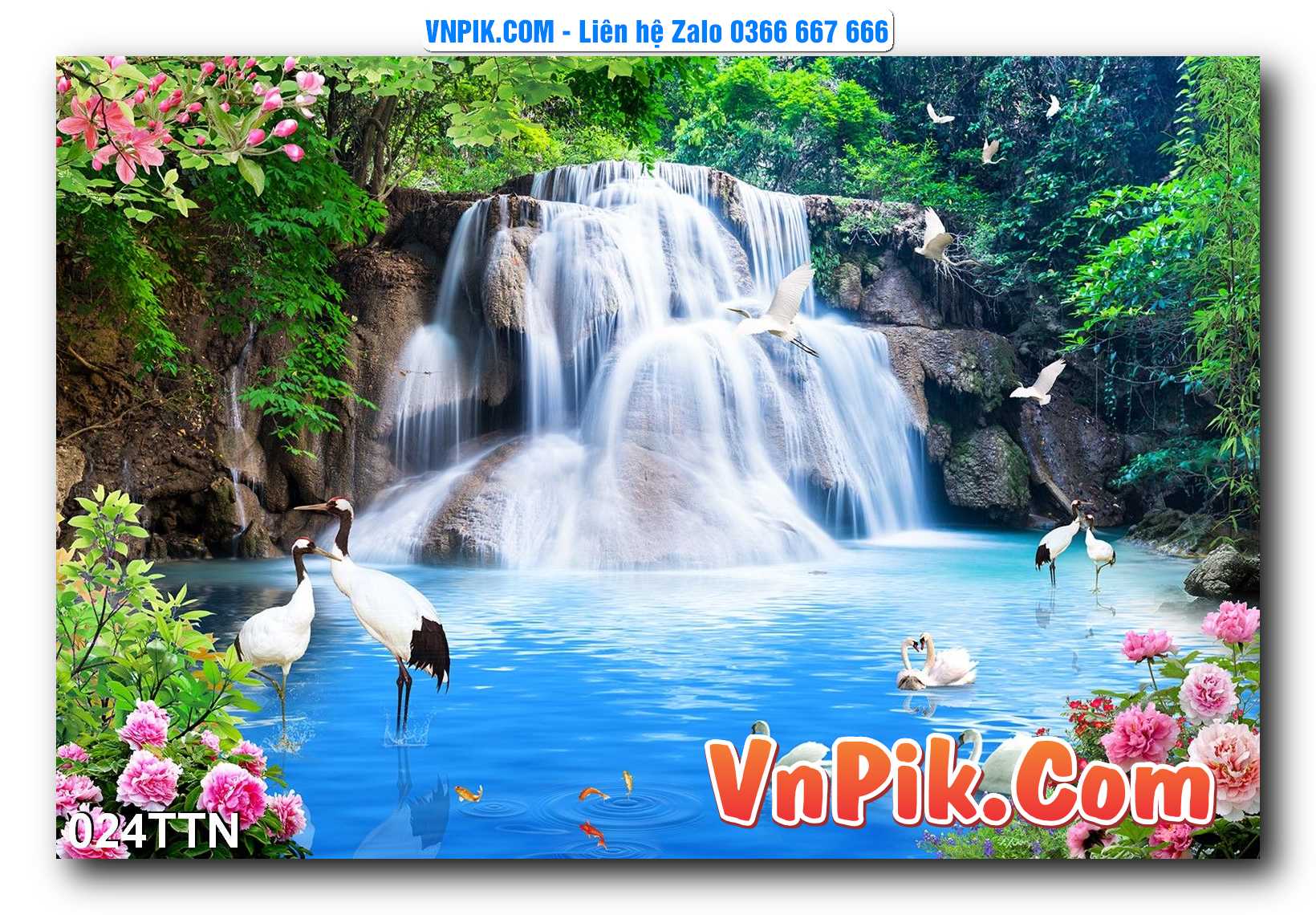 Tranh thác nước – Tranh phong thủy – Tranh treo tường mã 024TTN