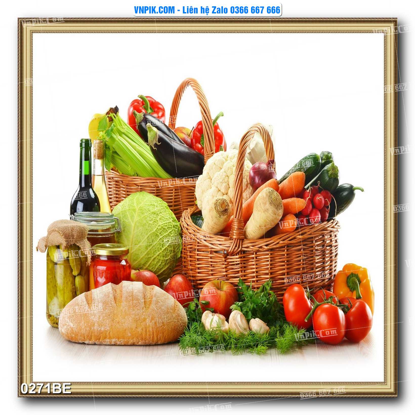 Tranh treo tường trang trí phòng bếp đẹp mã 0271BE