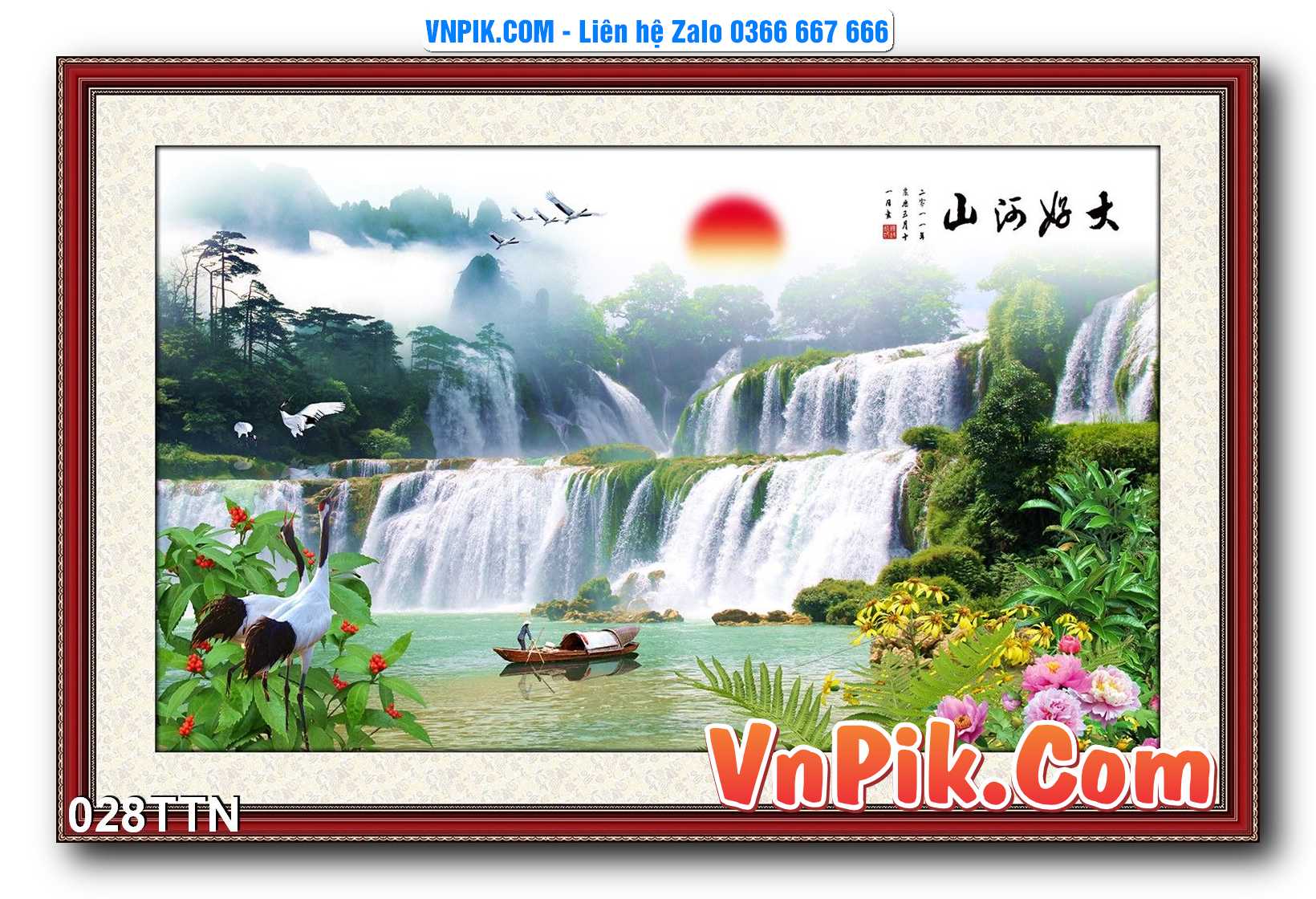 Tranh thác nước – Tranh phong thủy – Tranh treo tường mã 028TTN