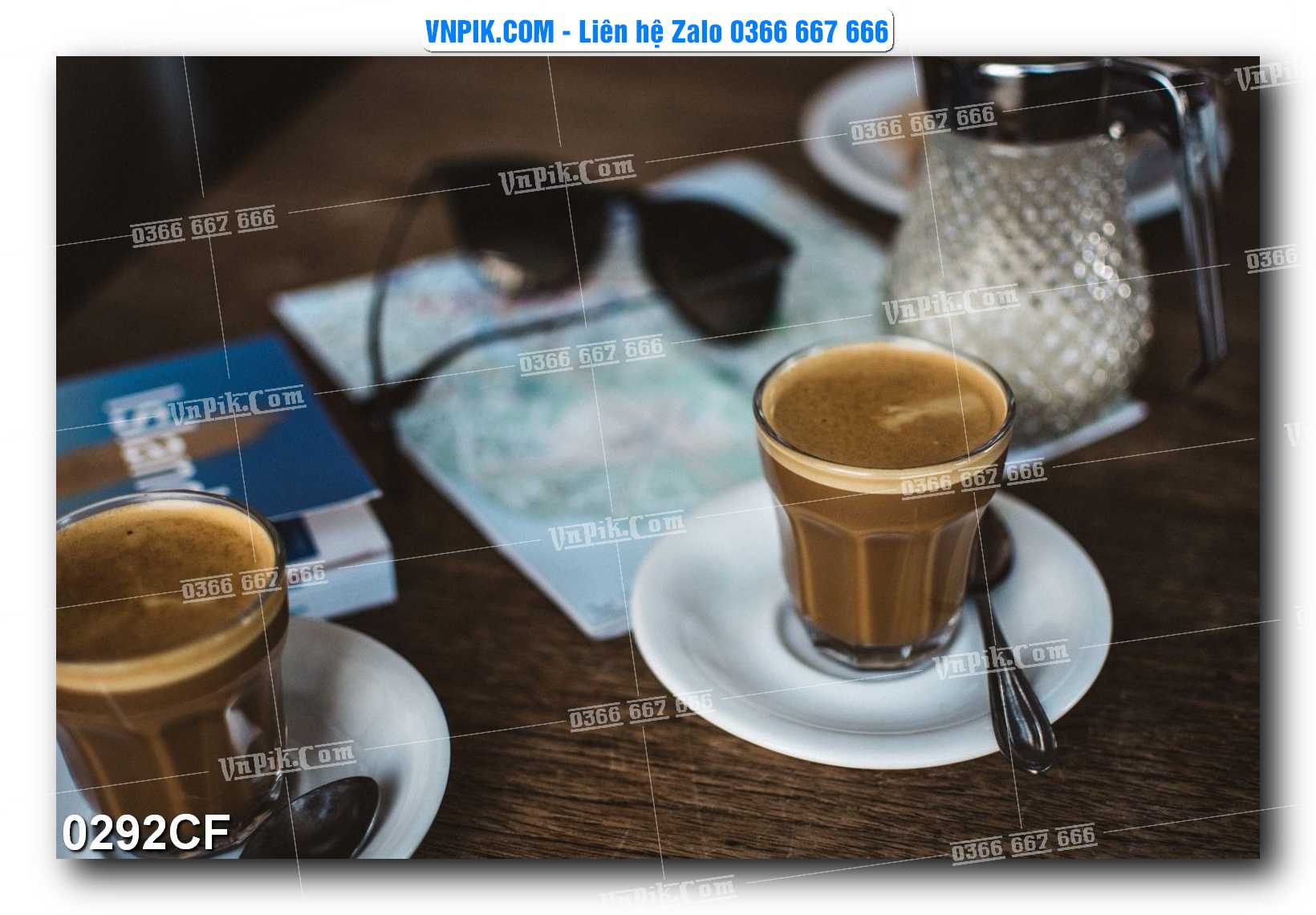Tranh tường trang trí quán cà phê – trà chanh – trà sữa mã 0292CF
