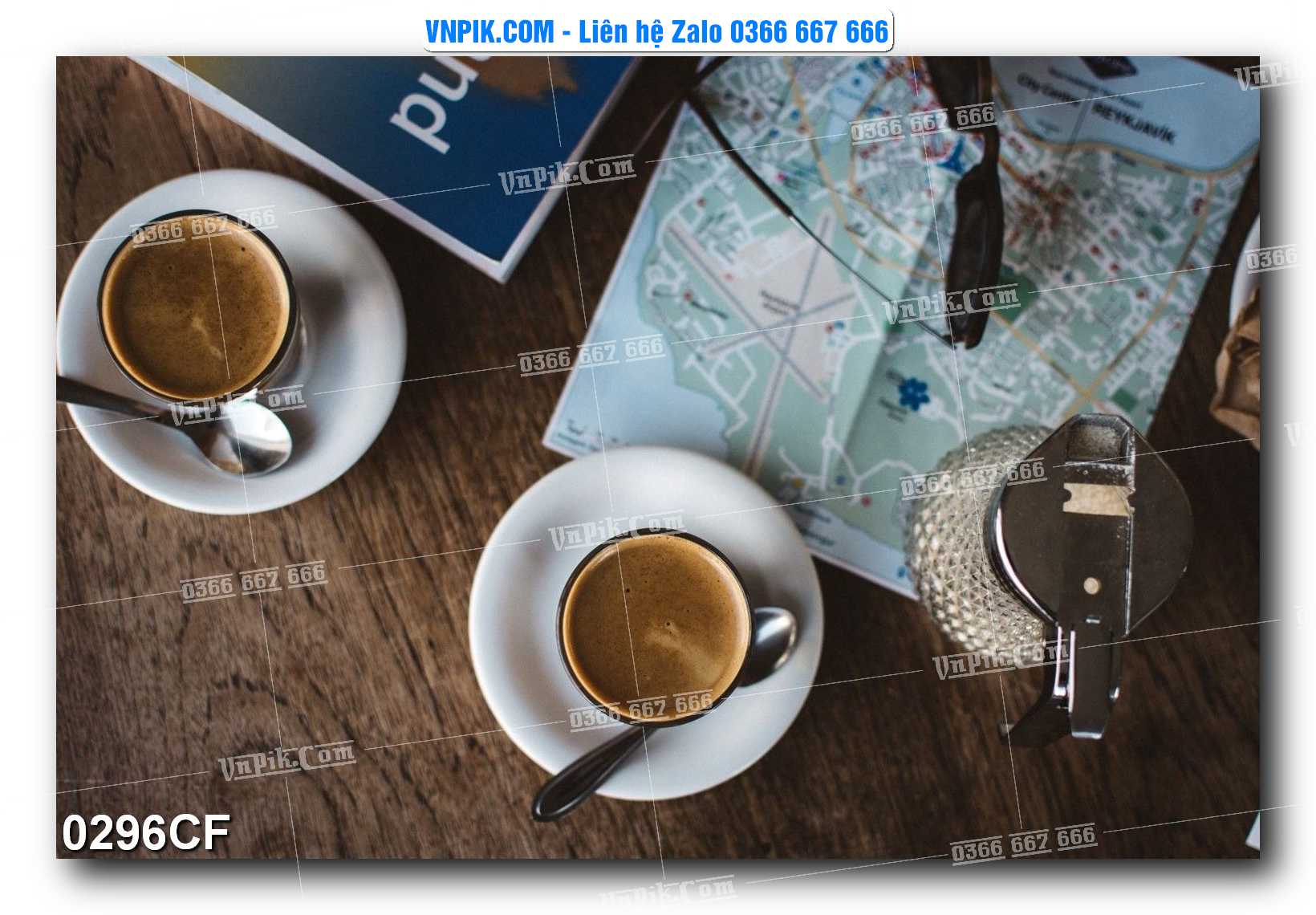 Tranh tường trang trí quán cà phê – trà chanh – trà sữa mã 0296CF