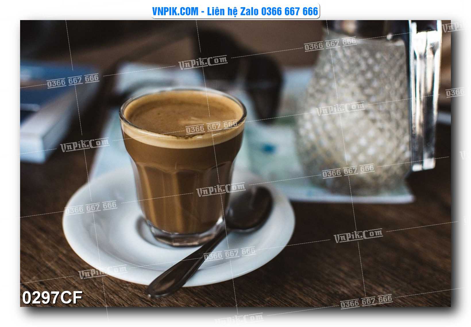 Tranh tường trang trí quán cà phê – trà chanh – trà sữa mã 0297CF