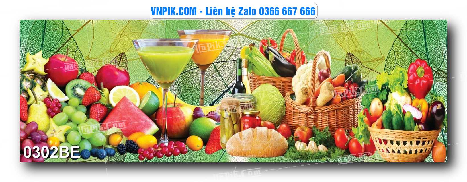Tranh treo tường trang trí phòng bếp đẹp mã 0302BE