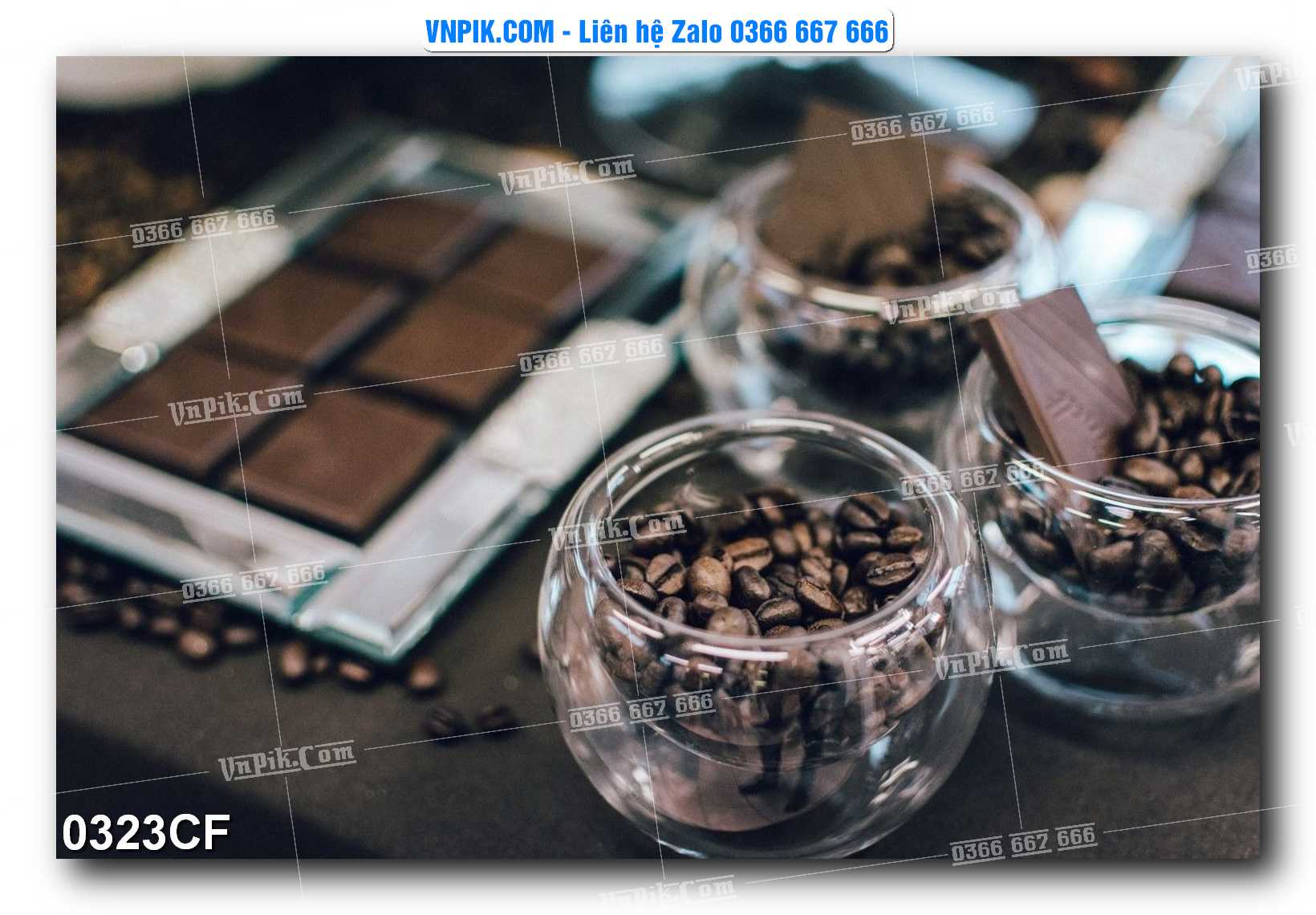 Tranh tường trang trí quán cà phê – trà chanh – trà sữa mã 0323CF