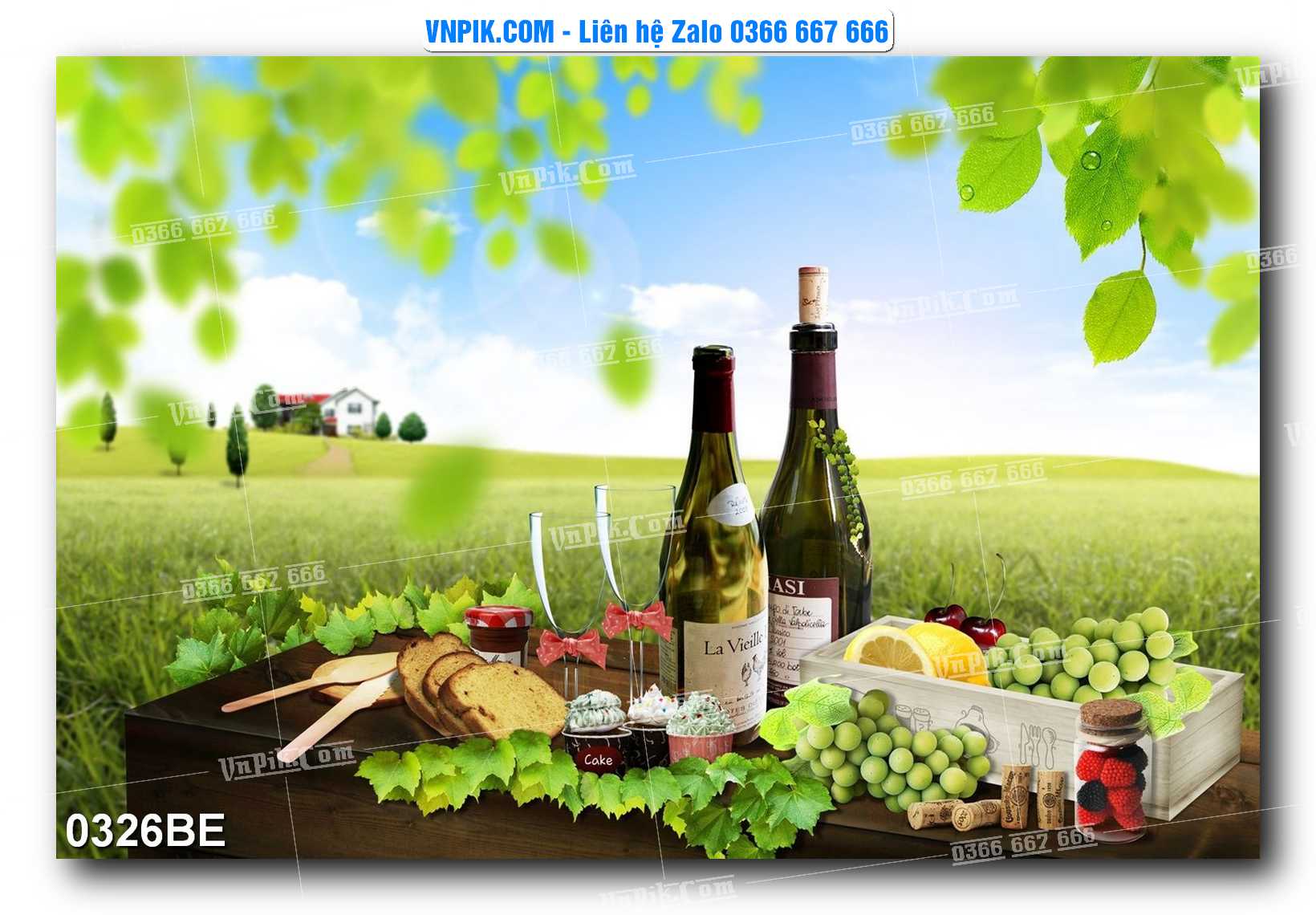 Tranh treo tường trang trí phòng bếp đẹp mã 0326BE