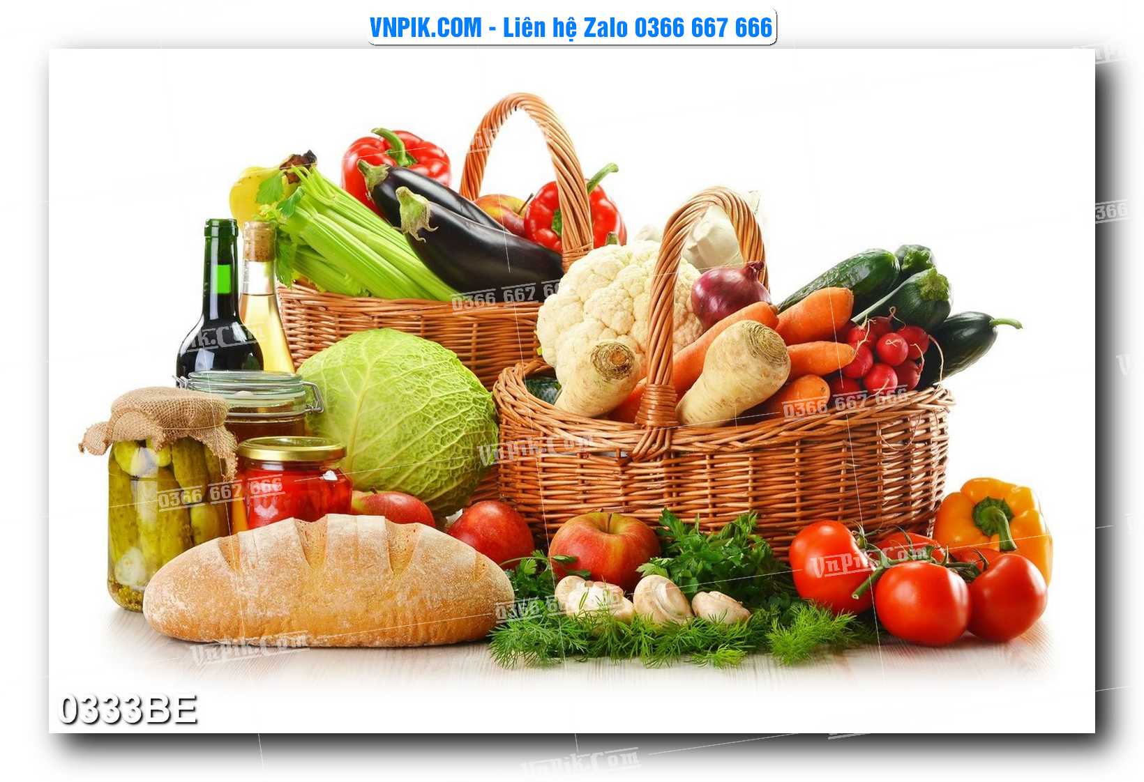 Tranh treo tường trang trí phòng bếp đẹp mã 0333BE