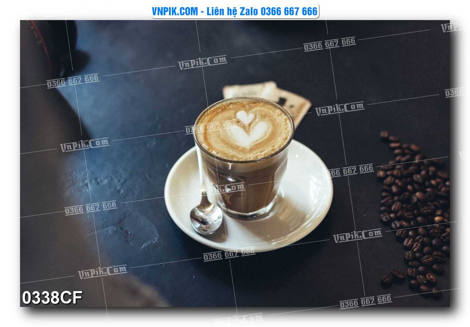 Tranh tường trang trí quán cà phê – trà chanh – trà sữa mã 0338CF