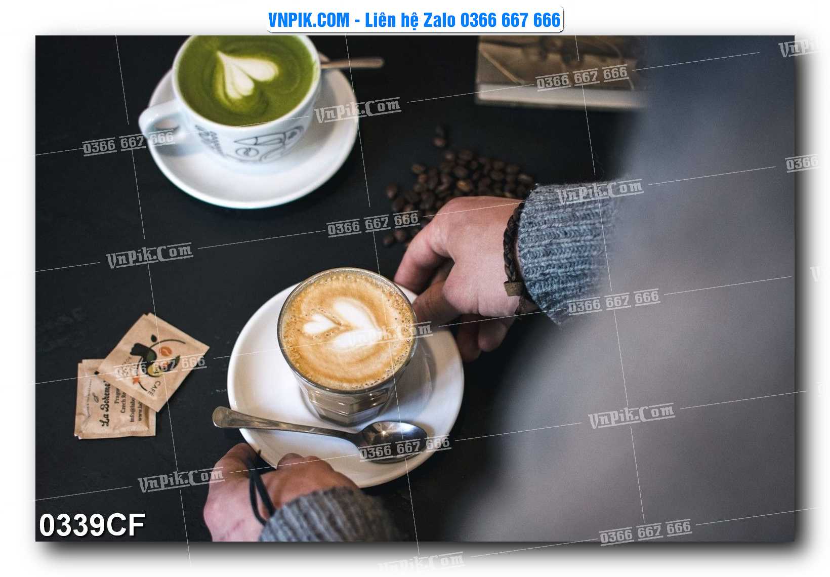 Tranh tường trang trí quán cà phê – trà chanh – trà sữa mã 0339CF