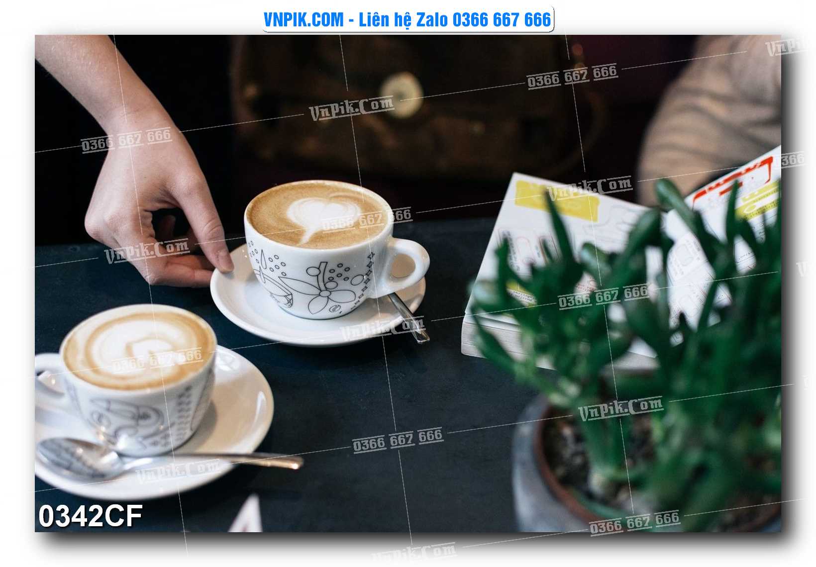 Tranh tường trang trí quán cà phê – trà chanh – trà sữa mã 0342CF