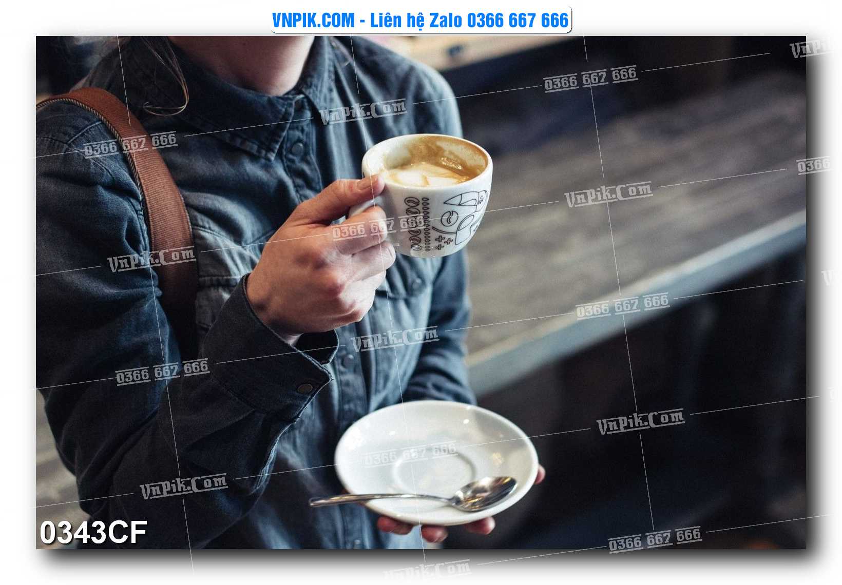 Tranh tường trang trí quán cà phê – trà chanh – trà sữa mã 0343CF