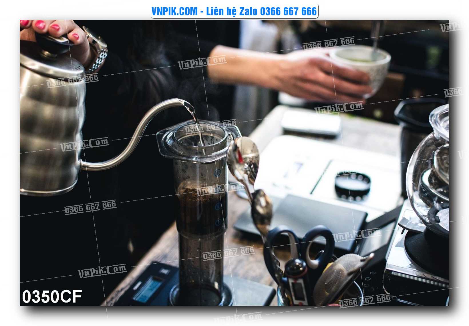 Tranh tường trang trí quán cà phê – trà chanh – trà sữa mã 0350CF