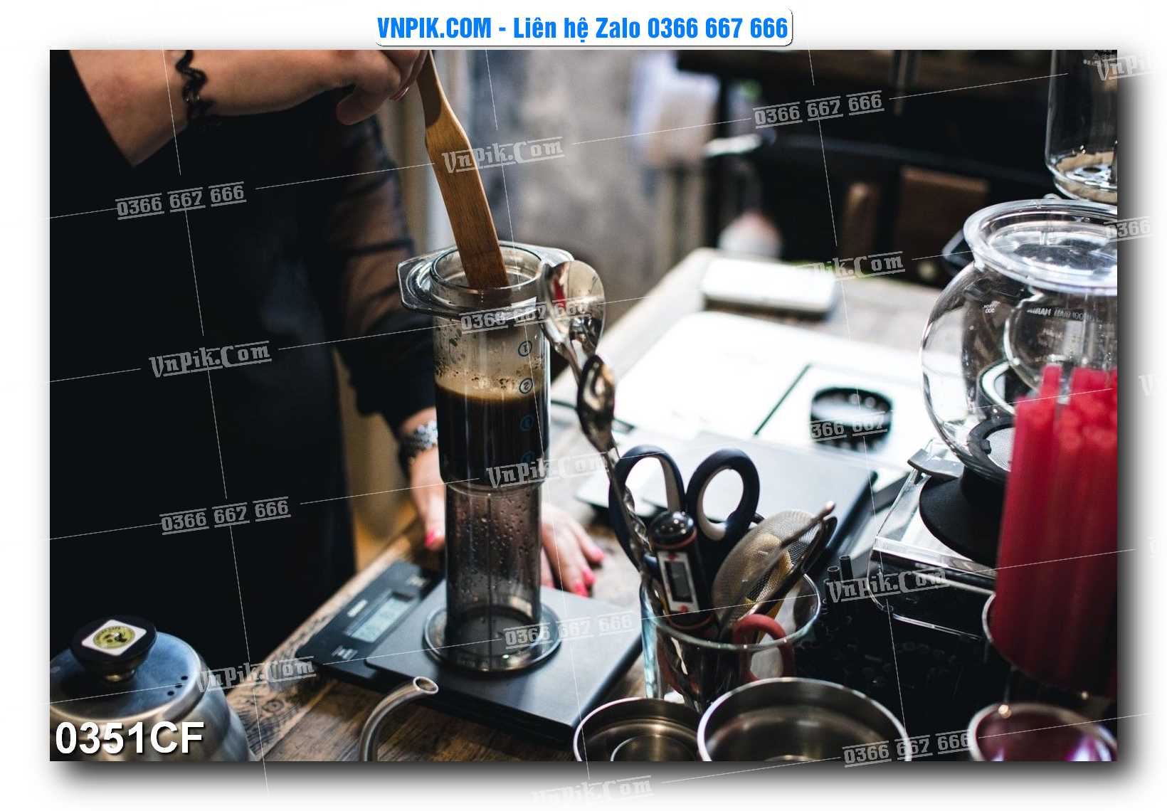 Tranh tường trang trí quán cà phê – trà chanh – trà sữa mã 0351CF