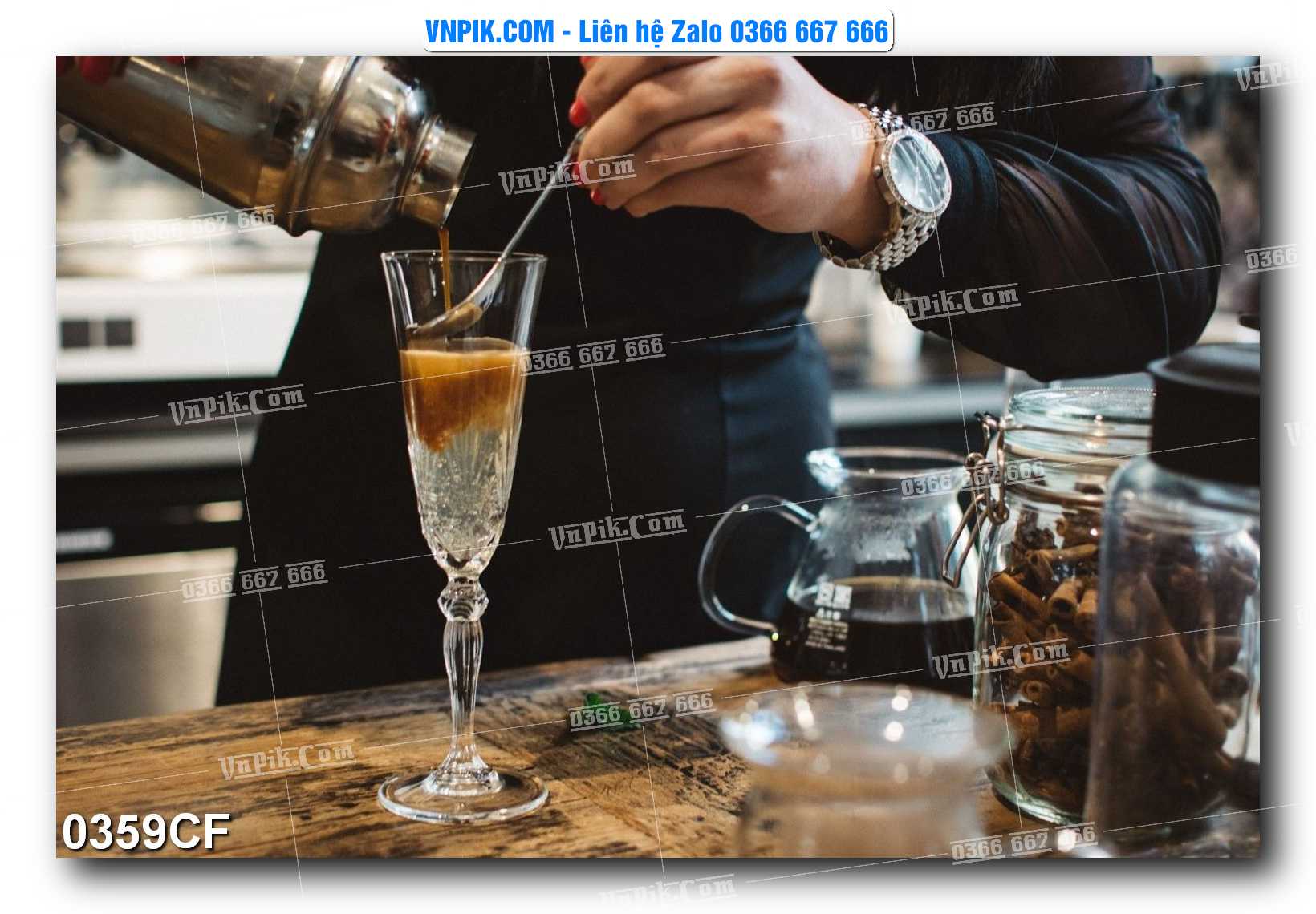 Tranh tường trang trí quán cà phê – trà chanh – trà sữa mã 0359CF