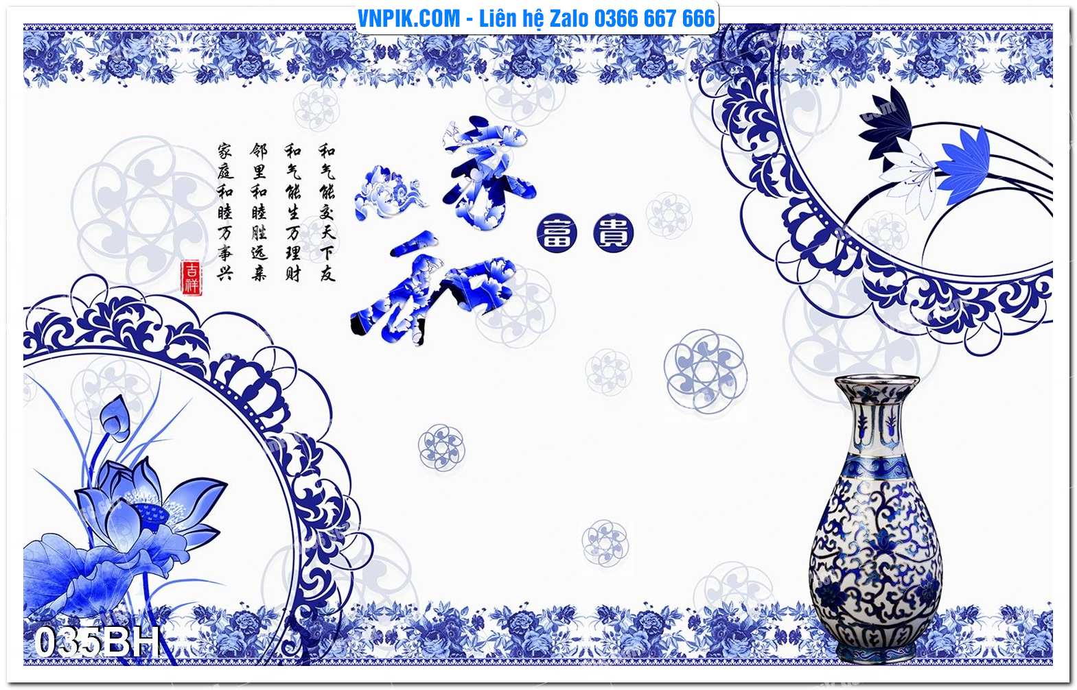 Tranh bình hoa nghệ thuật 035BH