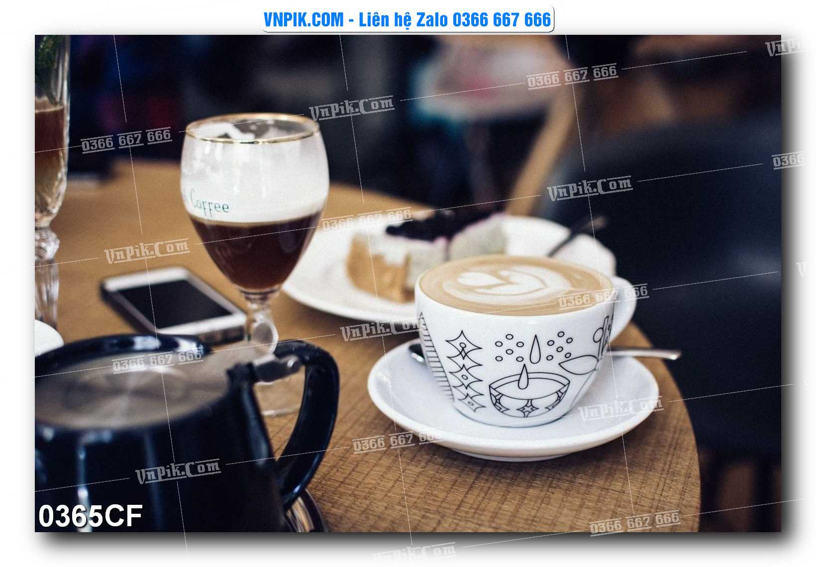 Tranh tường trang trí quán cà phê – trà chanh – trà sữa mã 0365CF