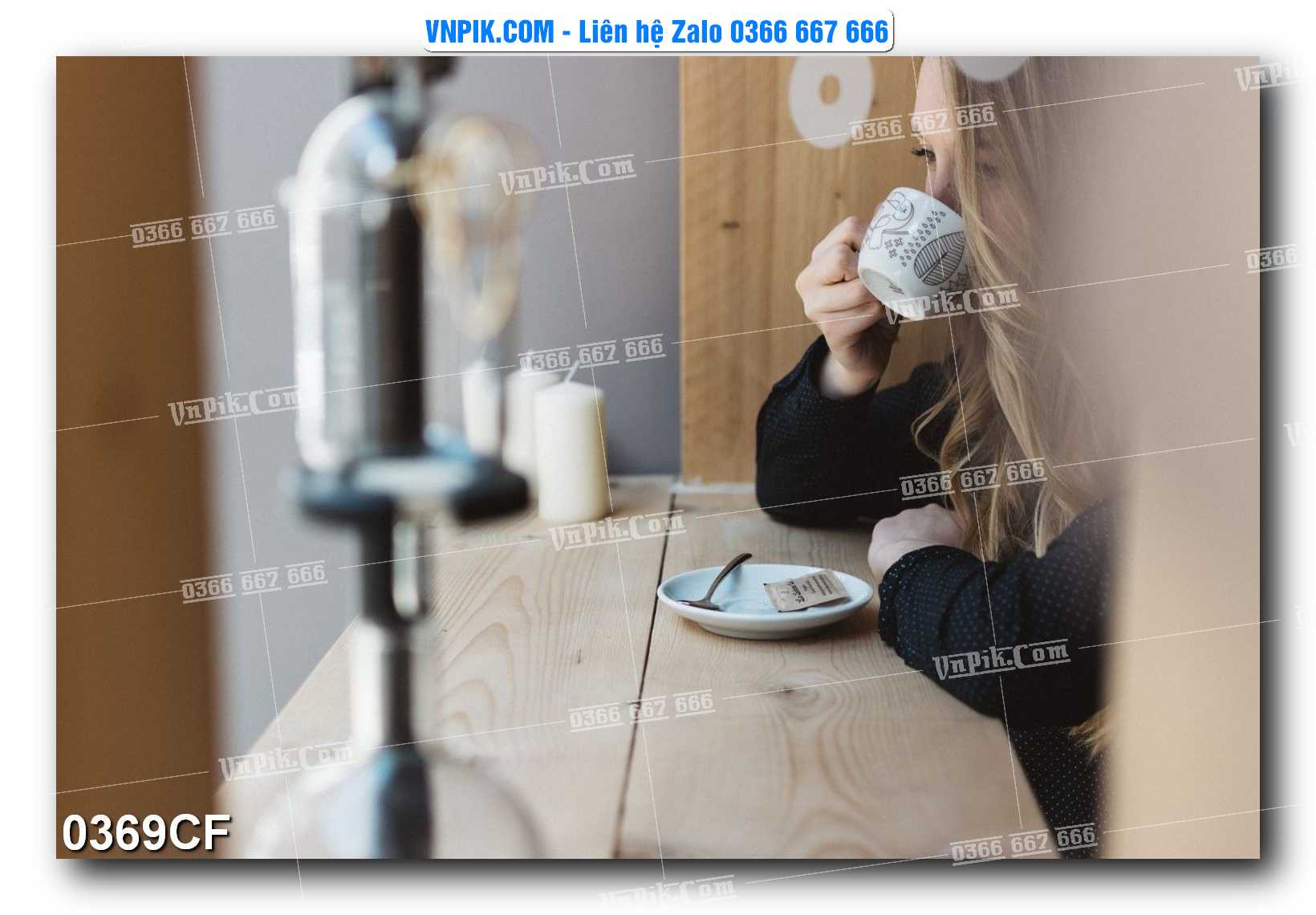 Tranh tường trang trí quán cà phê – trà chanh – trà sữa mã 0369CF