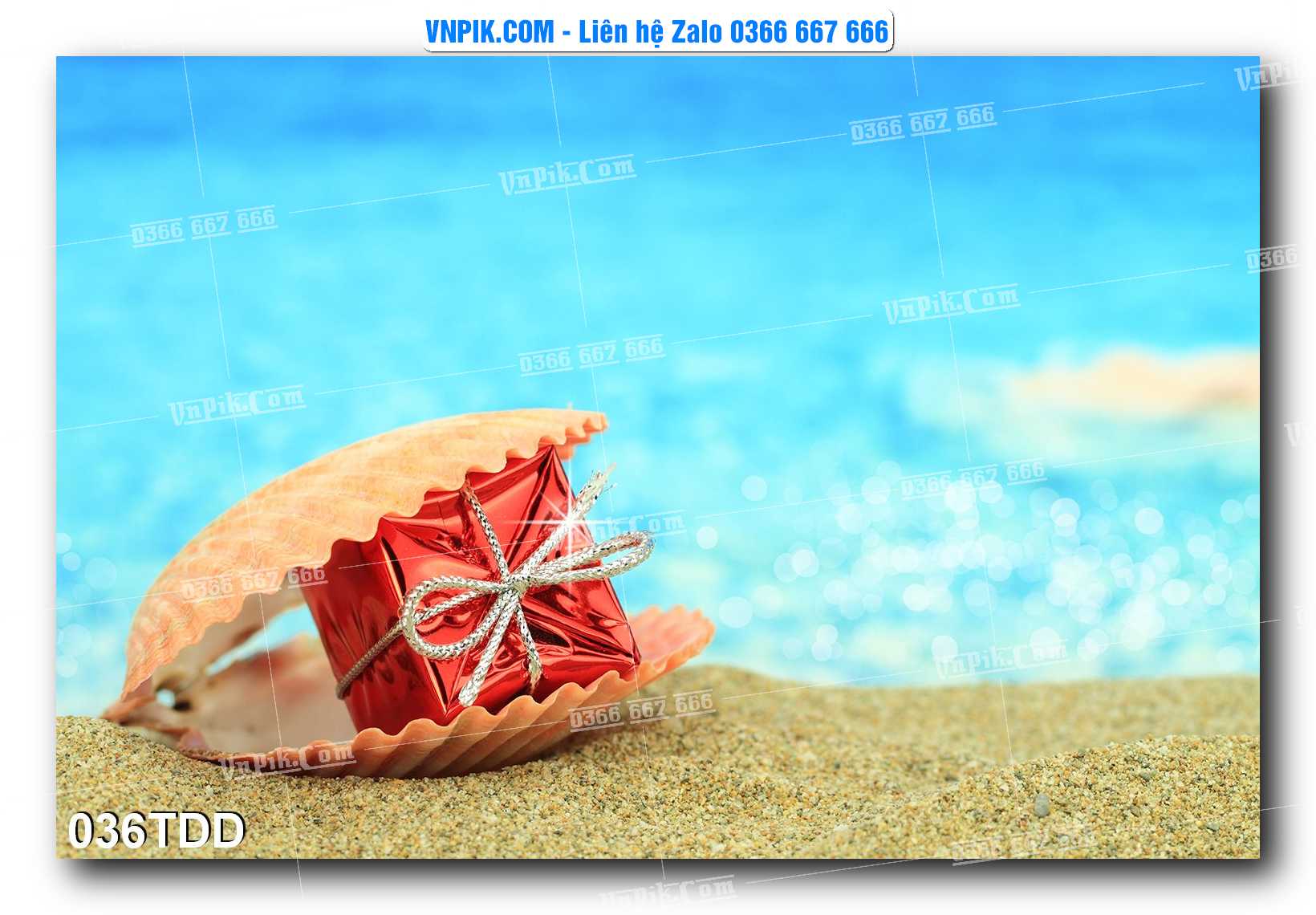 Tranh đại dương – cá heo 3D – tranh bể cá 036TDD