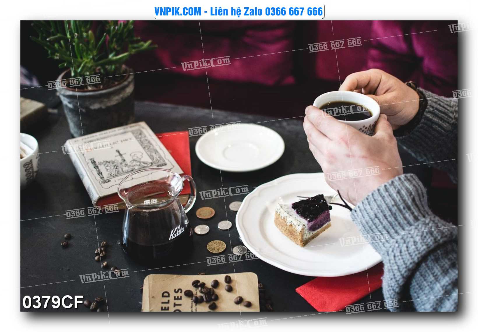 Tranh tường trang trí quán cà phê – trà chanh – trà sữa mã 0379CF