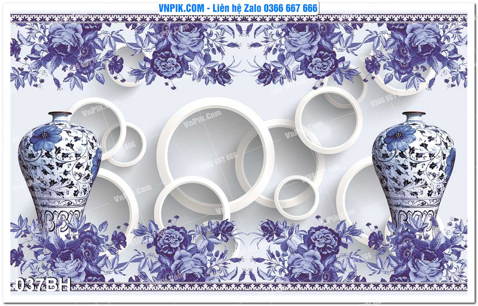 Tranh bình hoa nghệ thuật 037BH
