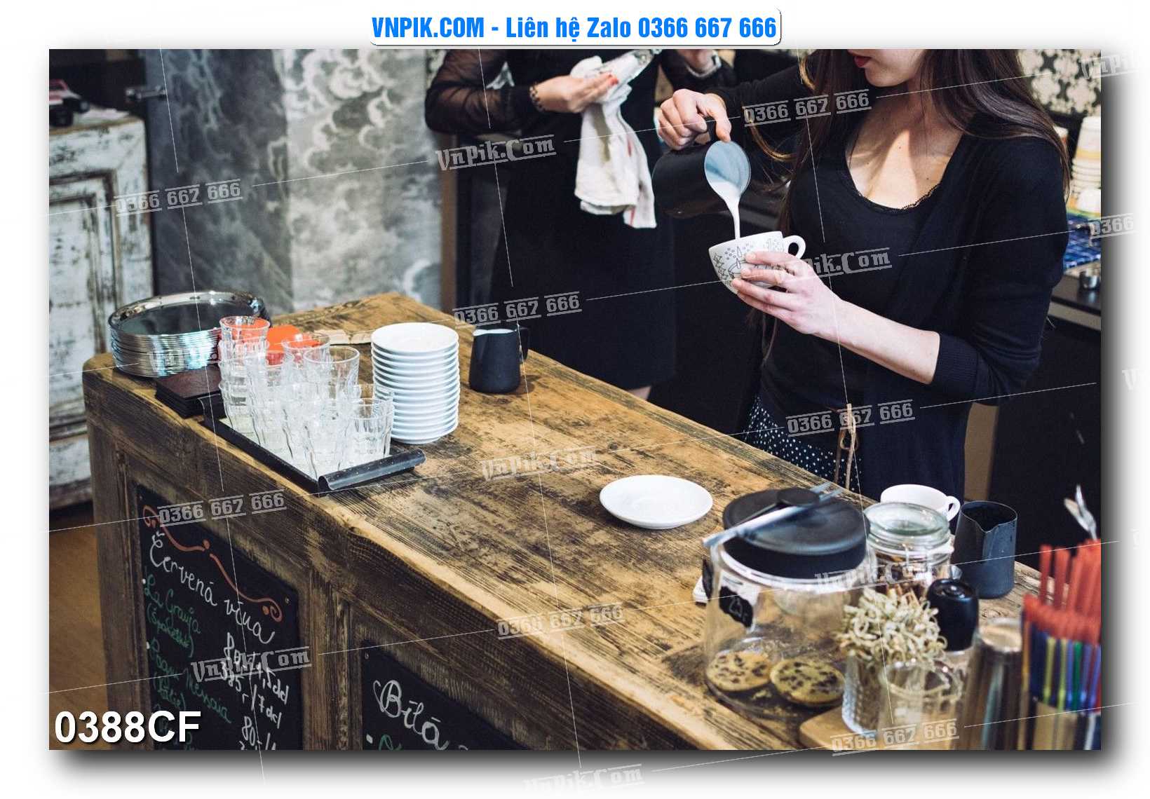 Tranh tường trang trí quán cà phê – trà chanh – trà sữa mã 0388CF