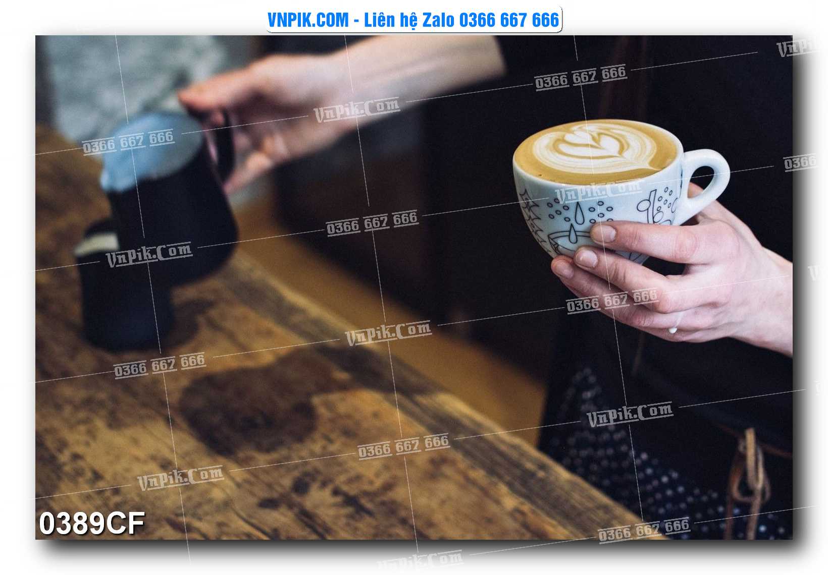 Tranh tường trang trí quán cà phê – trà chanh – trà sữa mã 0389CF