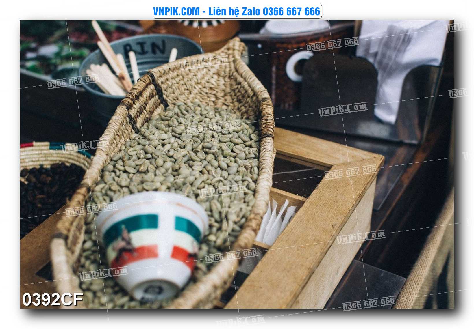 Tranh tường trang trí quán cà phê – trà chanh – trà sữa mã 0392CF