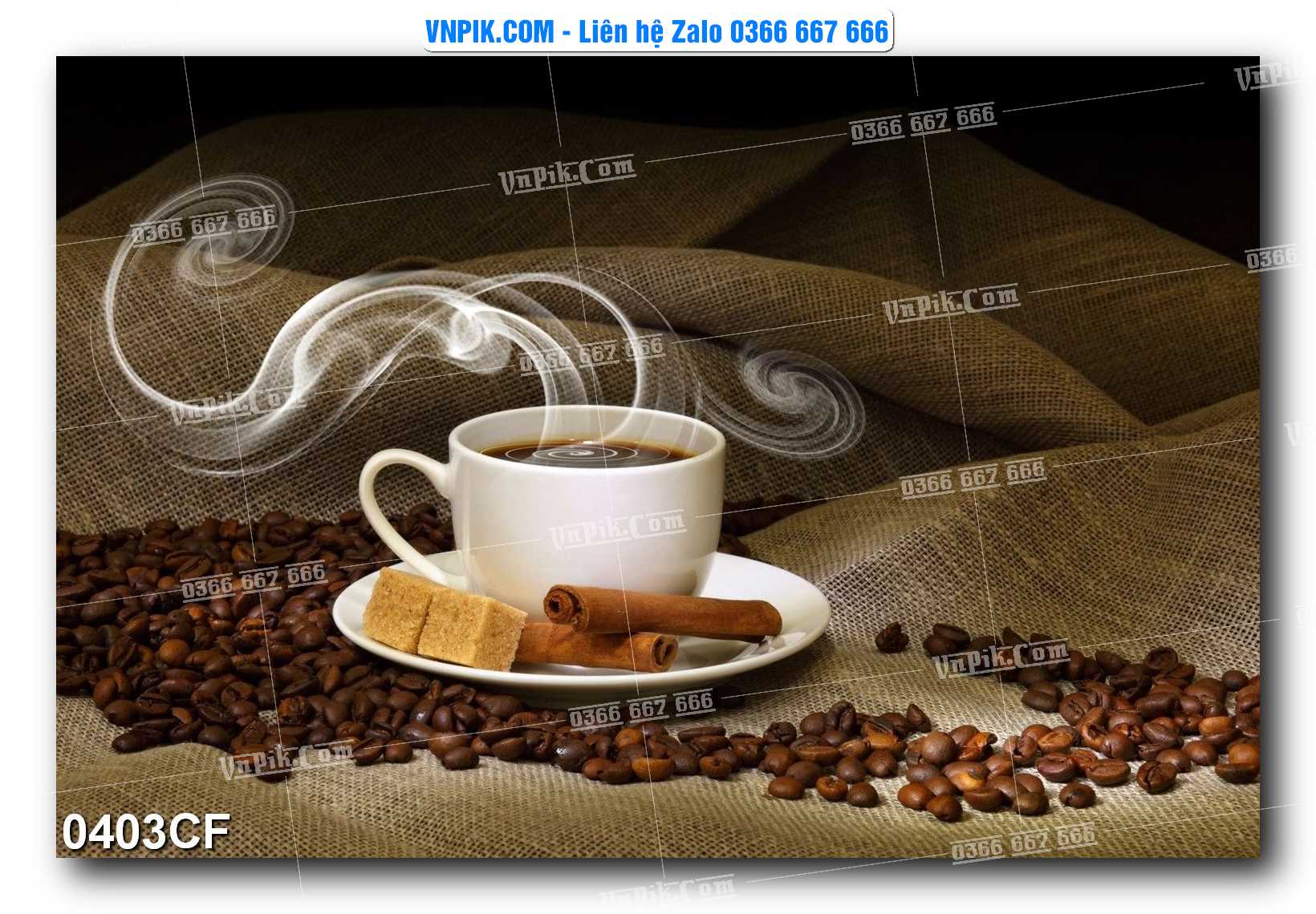 Tranh tường trang trí quán cà phê – trà chanh – trà sữa mã 0403CF