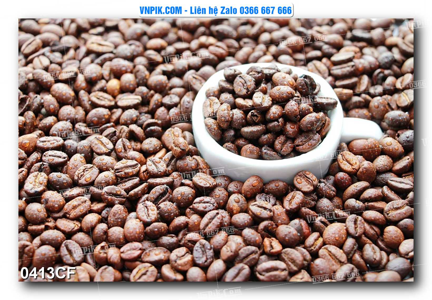 Tranh tường trang trí quán cà phê – trà chanh – trà sữa mã 0413CF