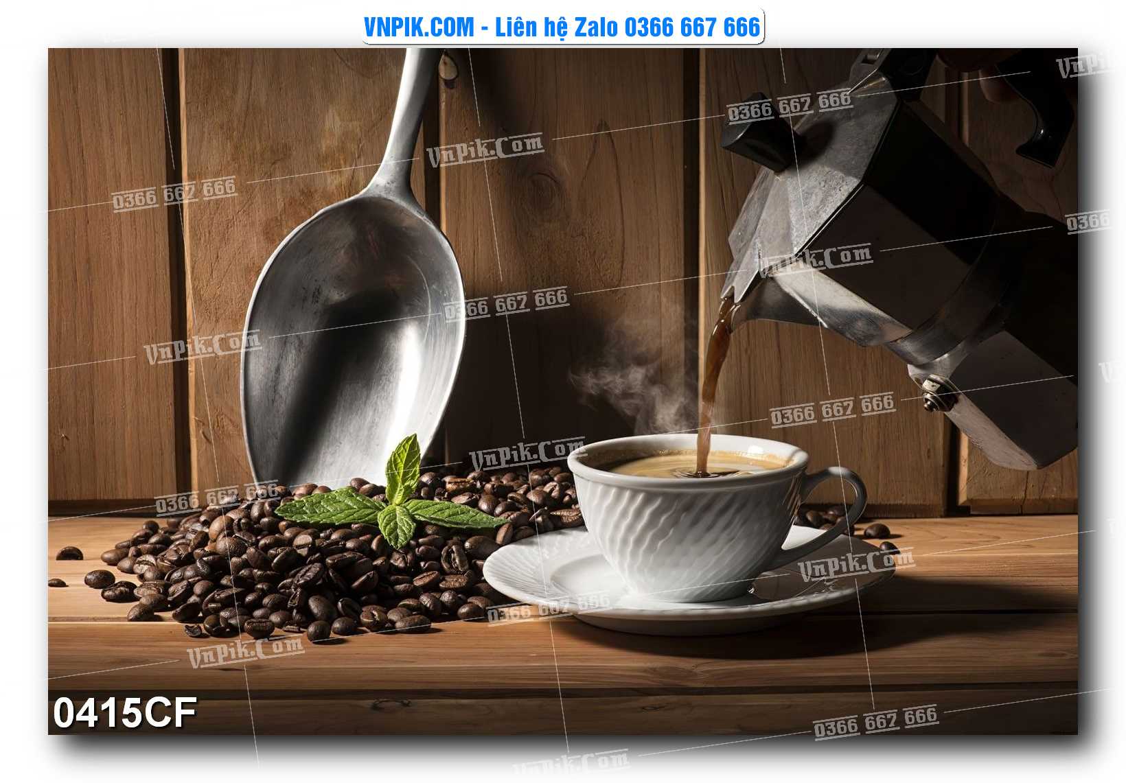 Tranh tường trang trí quán cà phê – trà chanh – trà sữa mã 0415CF