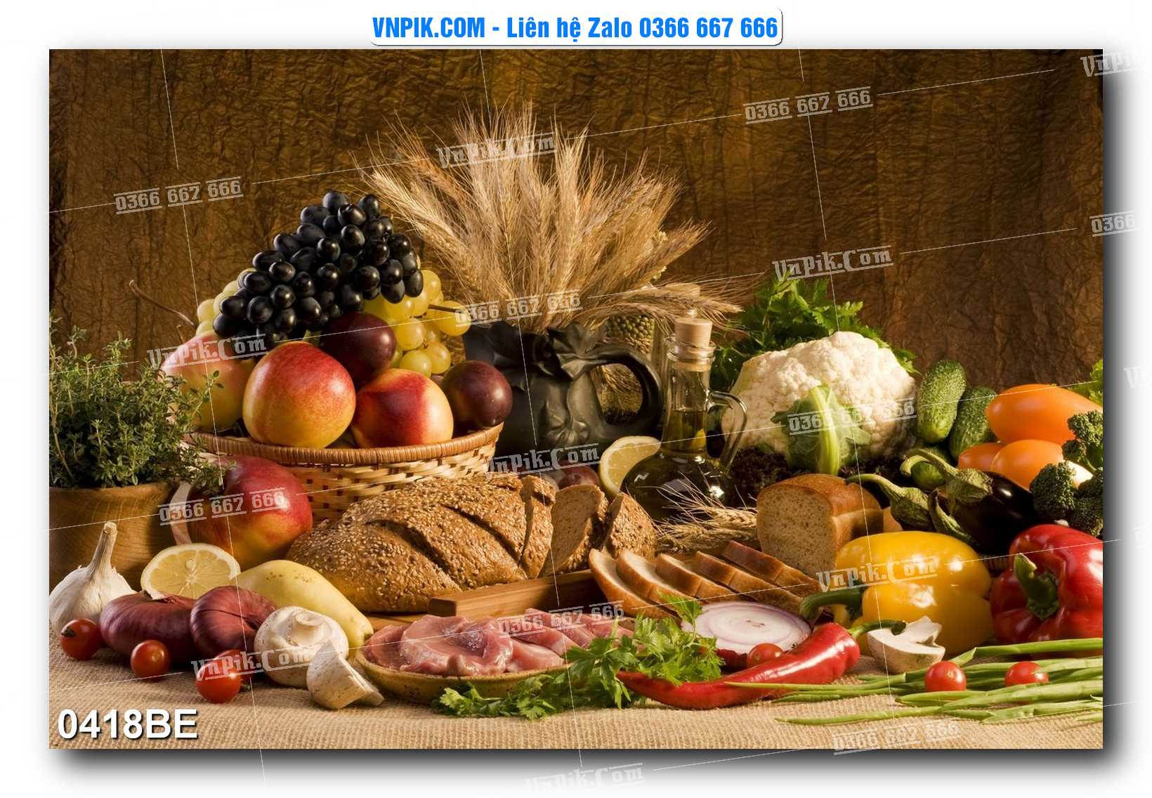 Tranh treo tường trang trí phòng bếp đẹp mã 0418BE