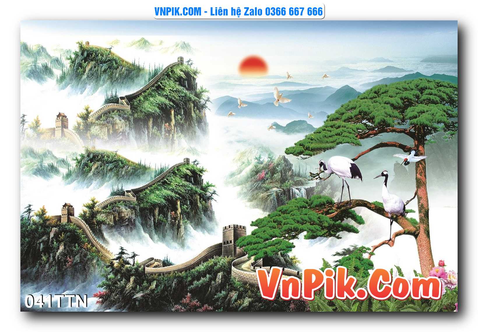 Tranh thác nước – Tranh phong thủy – Tranh treo tường mã 041TTN