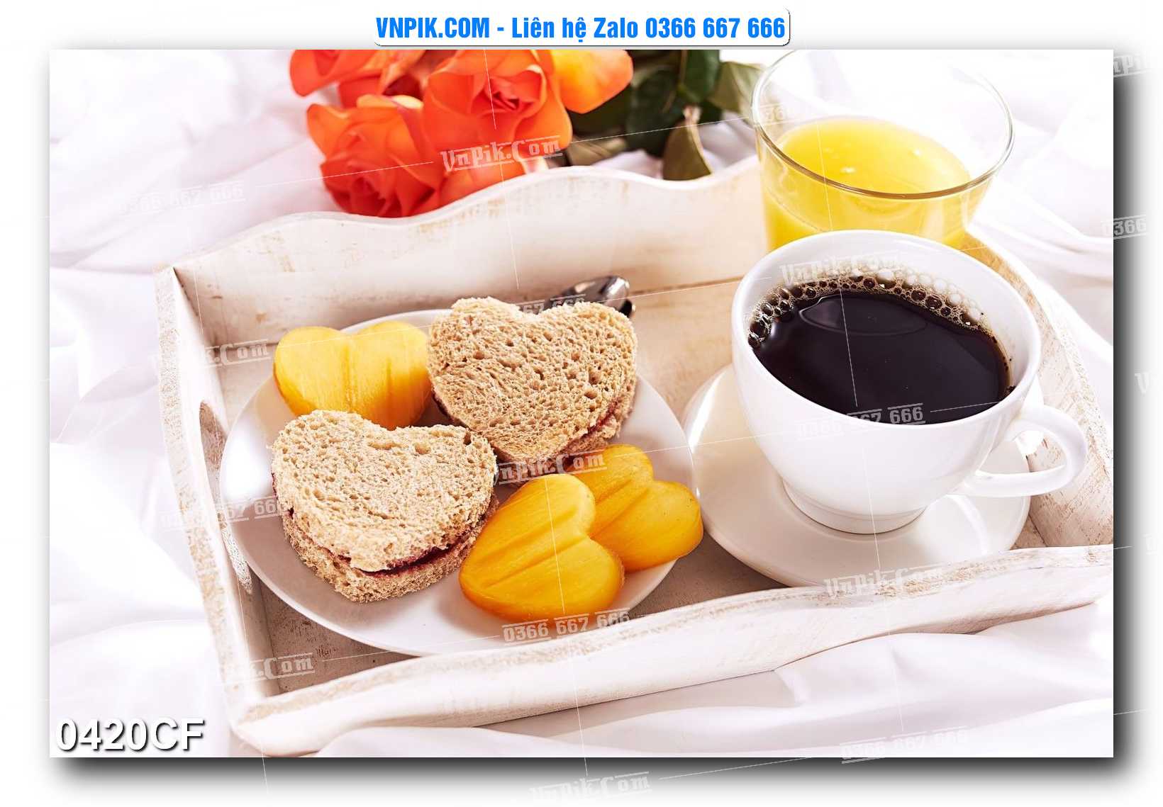 Tranh tường trang trí quán cà phê – trà chanh – trà sữa mã 0420CF
