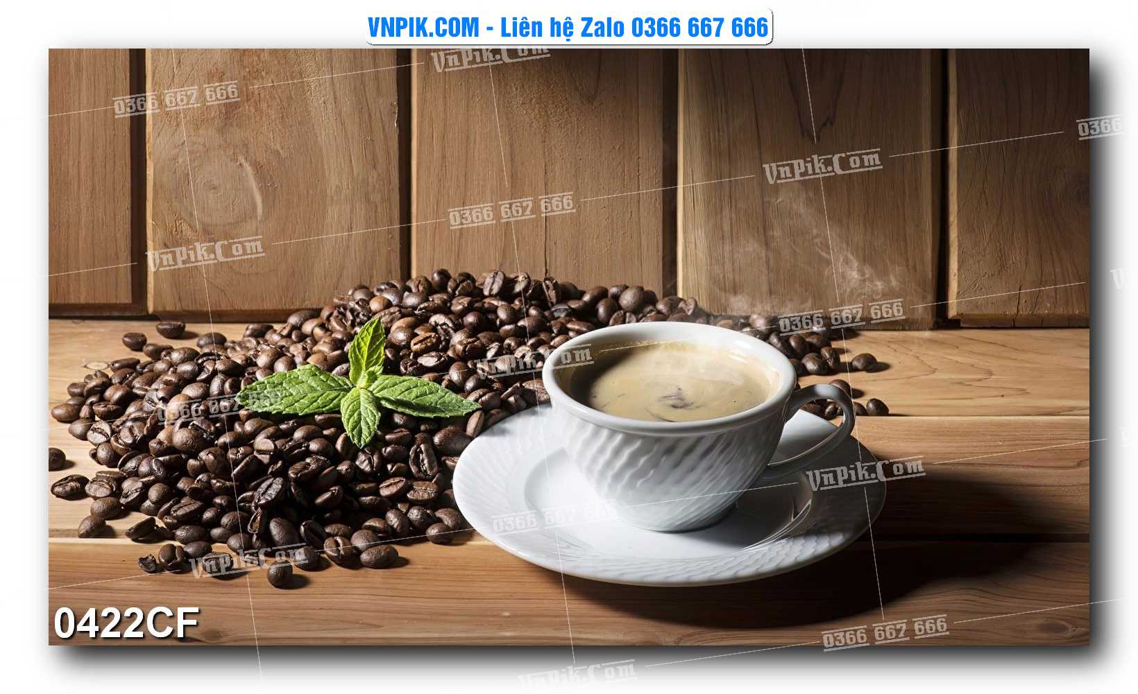 Tranh tường trang trí quán cà phê – trà chanh – trà sữa mã 0422CF