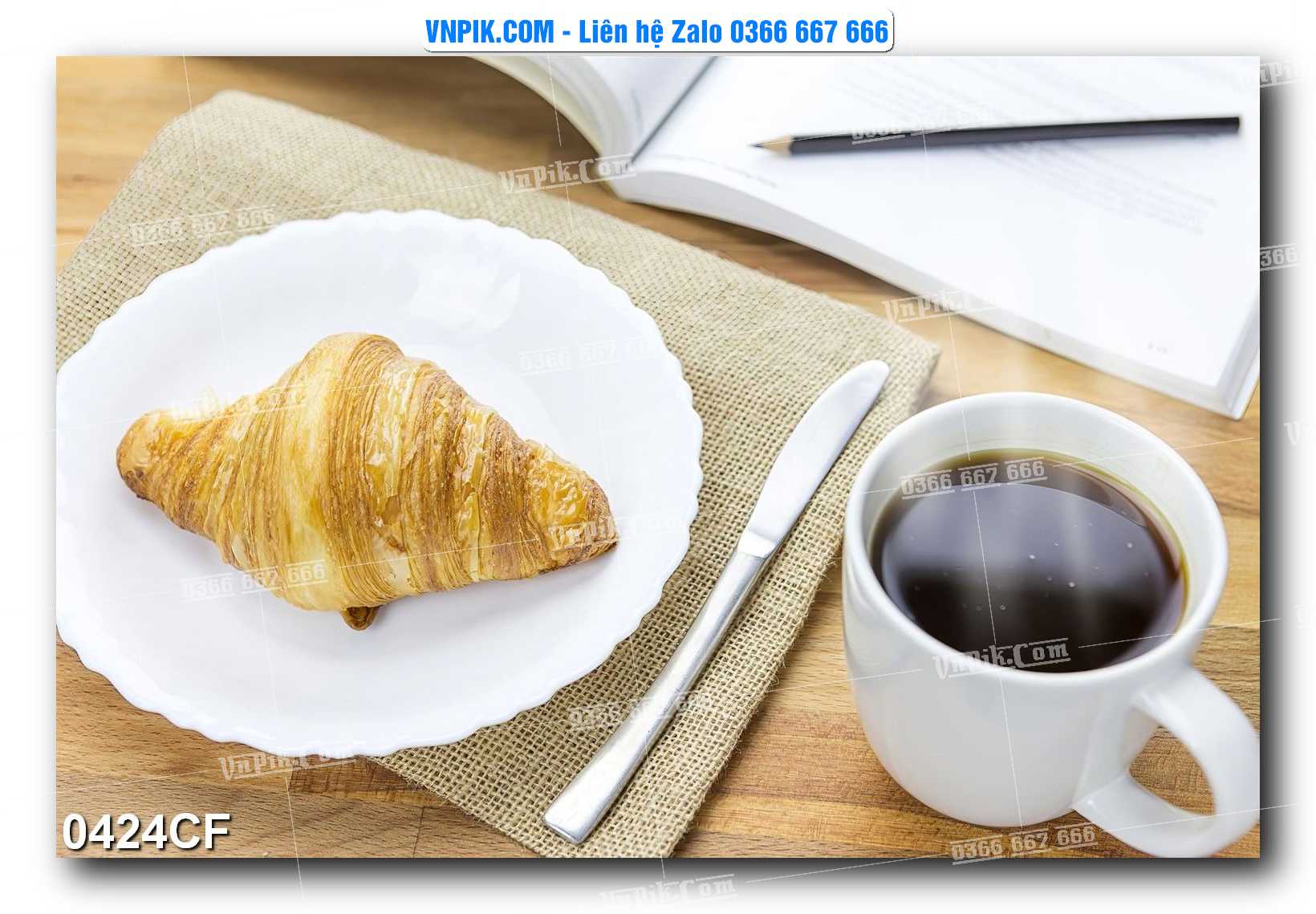 Tranh tường trang trí quán cà phê – trà chanh – trà sữa mã 0424CF