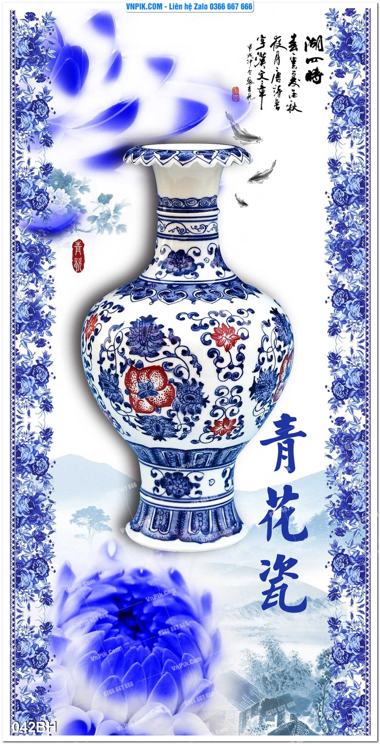 Tranh bình hoa nghệ thuật 042BH