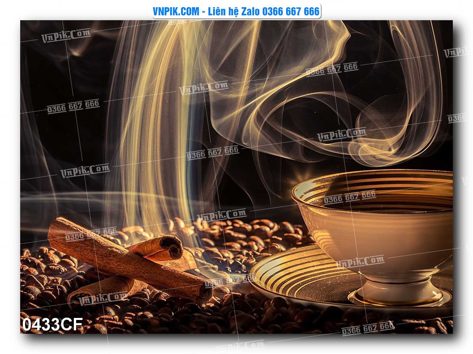 Tranh tường trang trí quán cà phê – trà chanh – trà sữa mã 0433CF