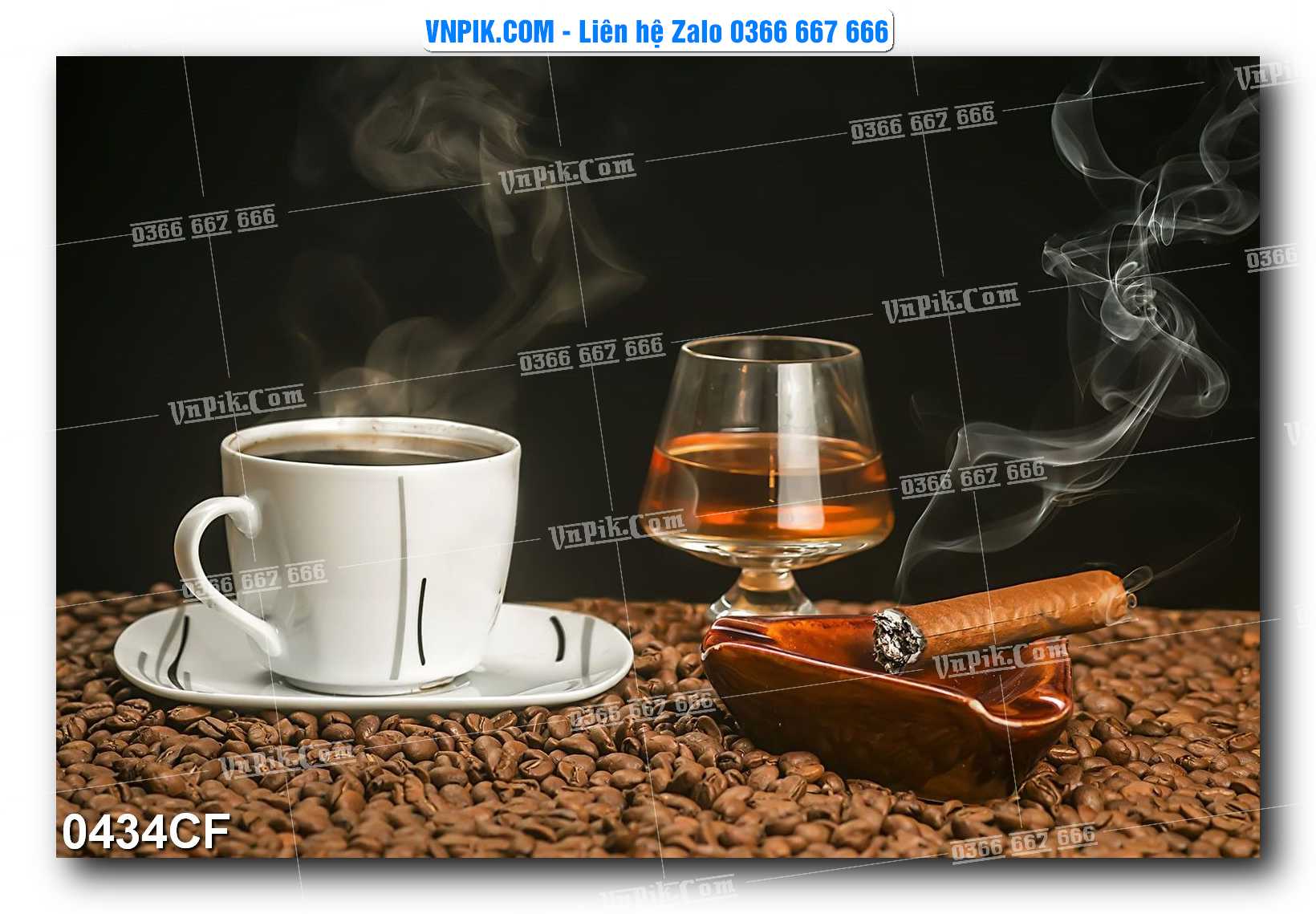 Tranh tường trang trí quán cà phê – trà chanh – trà sữa mã 0434CF