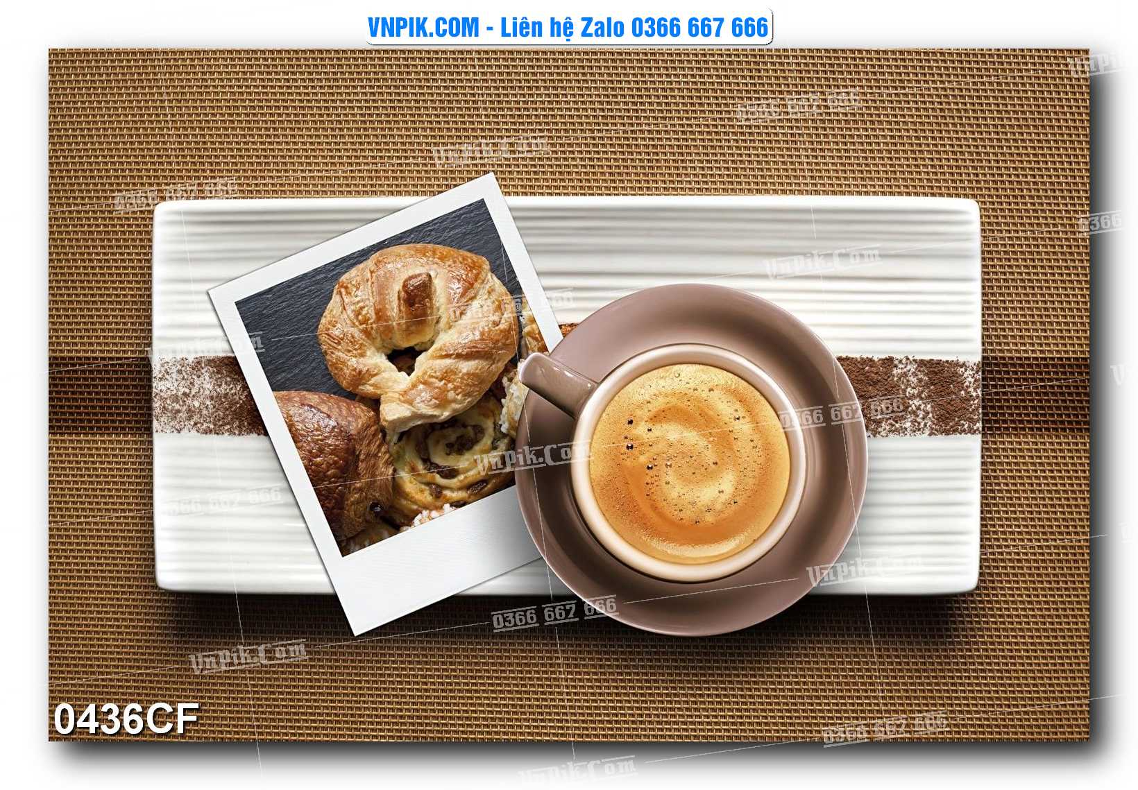 Tranh tường trang trí quán cà phê – trà chanh – trà sữa mã 0436CF