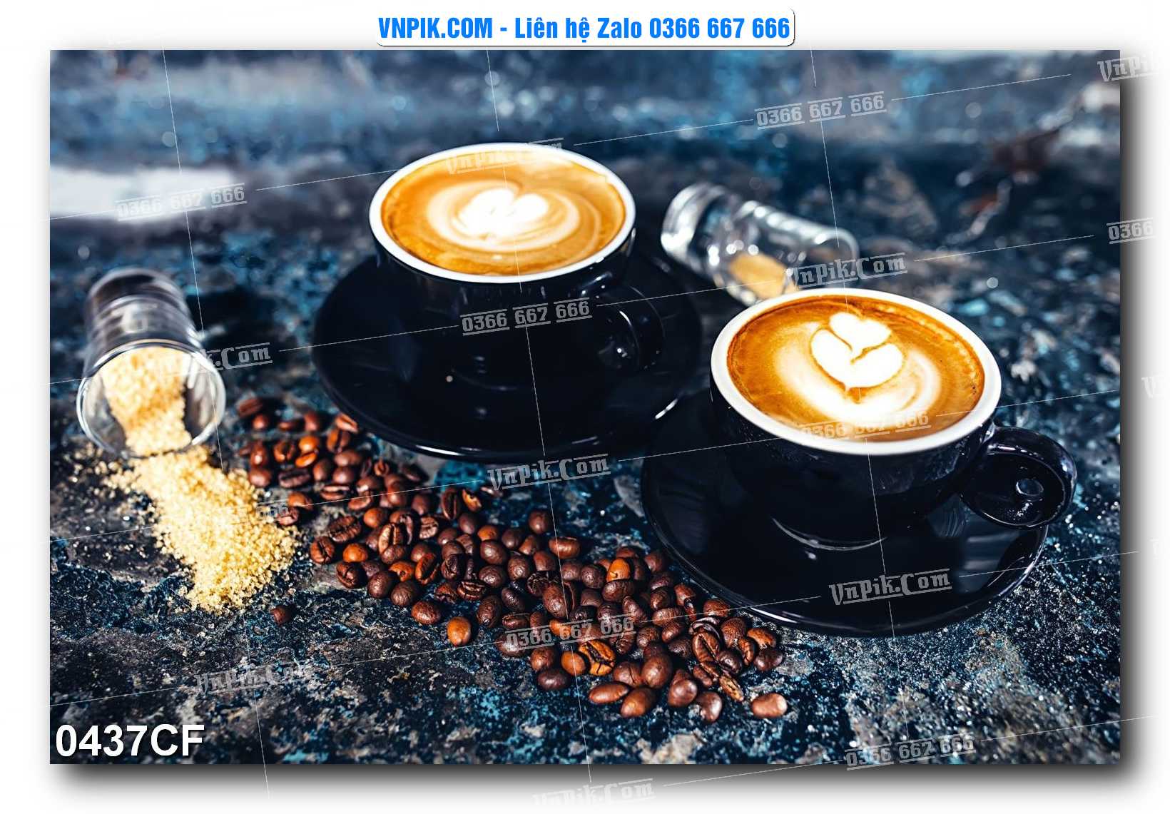 Tranh tường trang trí quán cà phê – trà chanh – trà sữa mã 0437CF