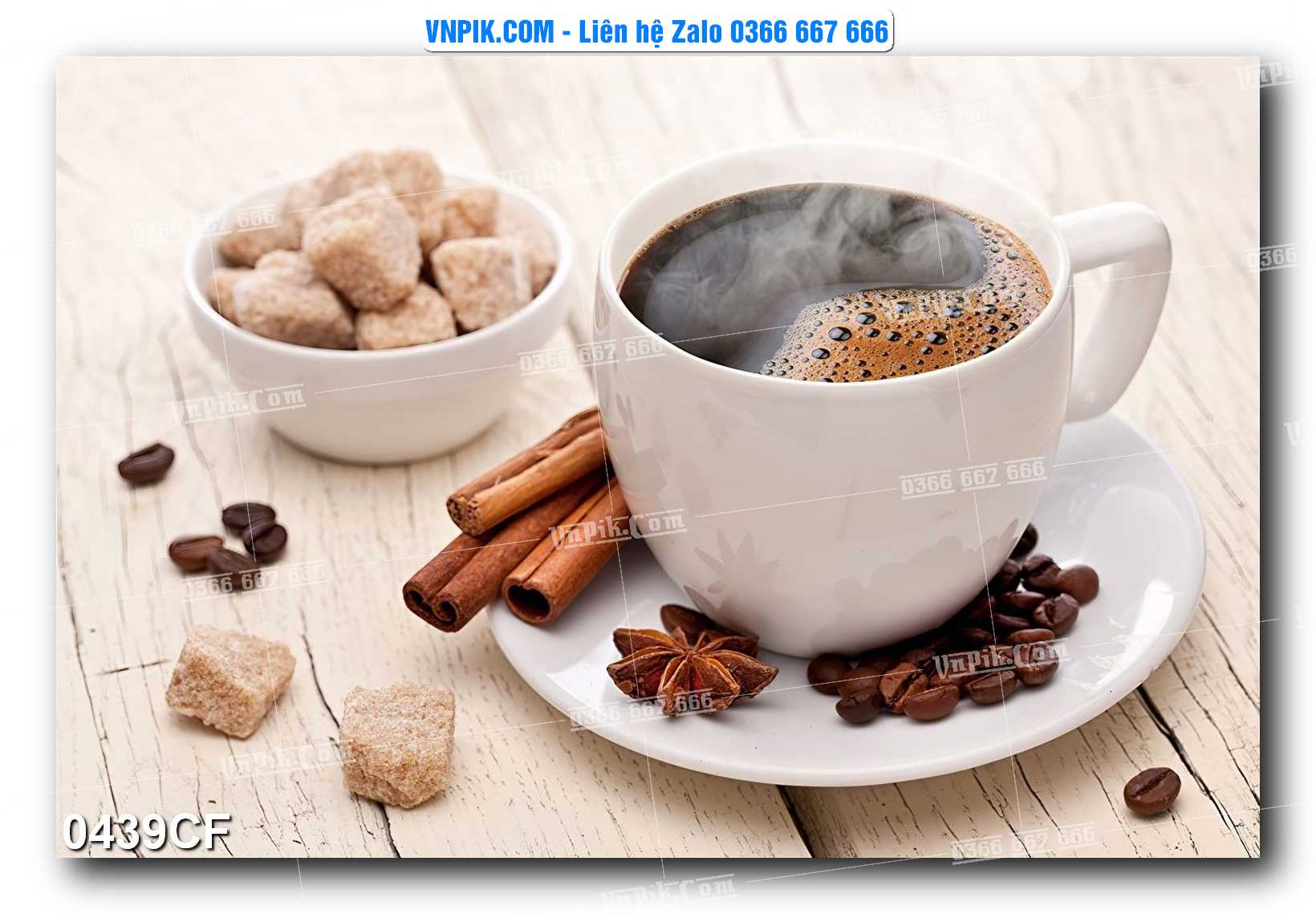 Tranh tường trang trí quán cà phê – trà chanh – trà sữa mã 0439CF