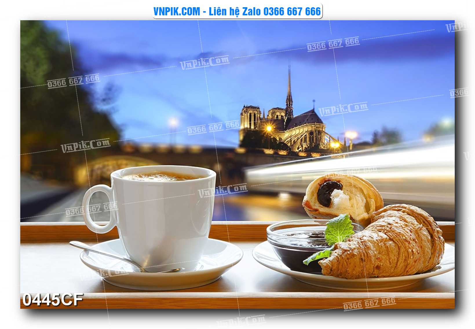 Tranh tường trang trí quán cà phê – trà chanh – trà sữa mã 0445CF