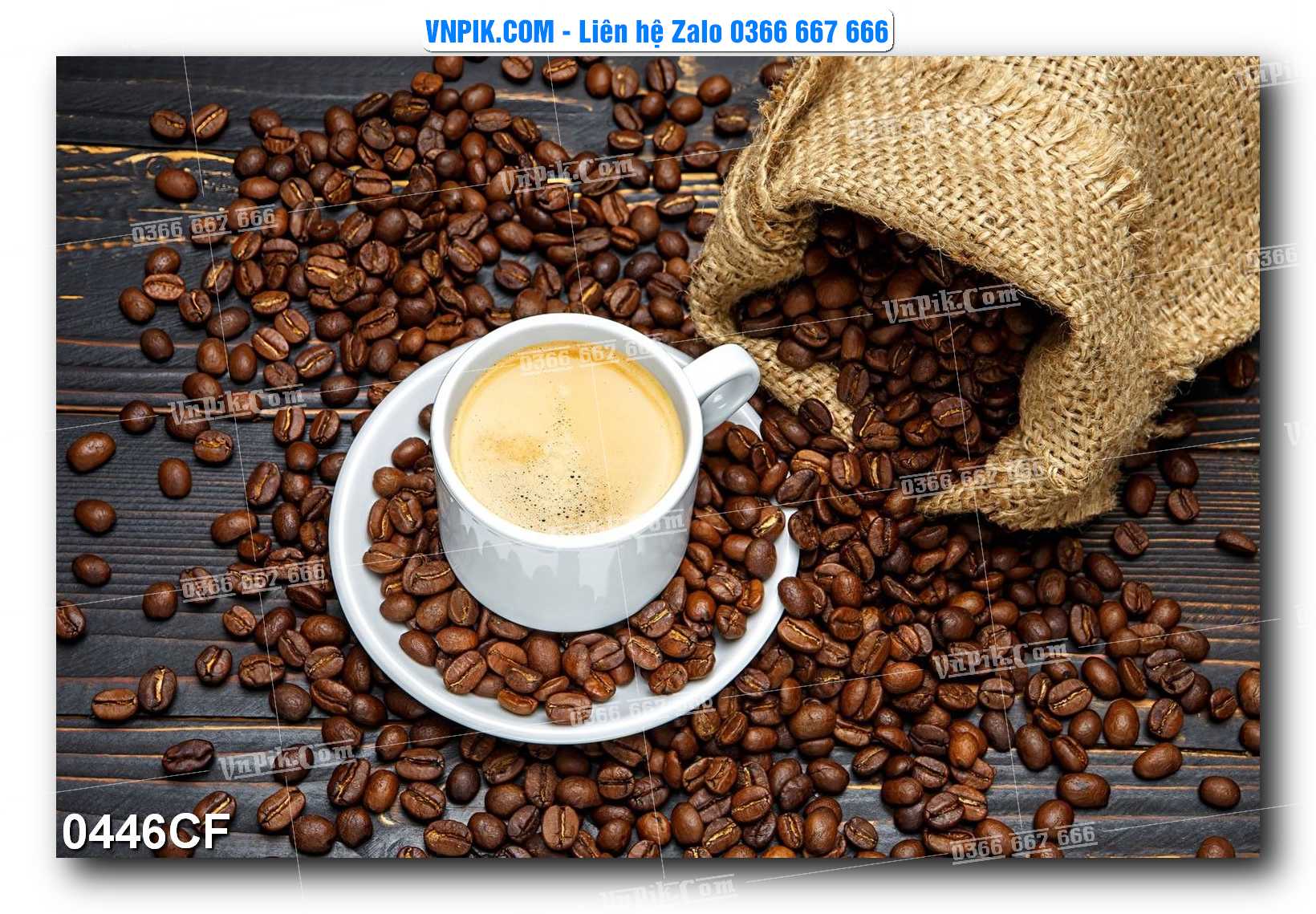 Tranh tường trang trí quán cà phê – trà chanh – trà sữa mã 0446CF