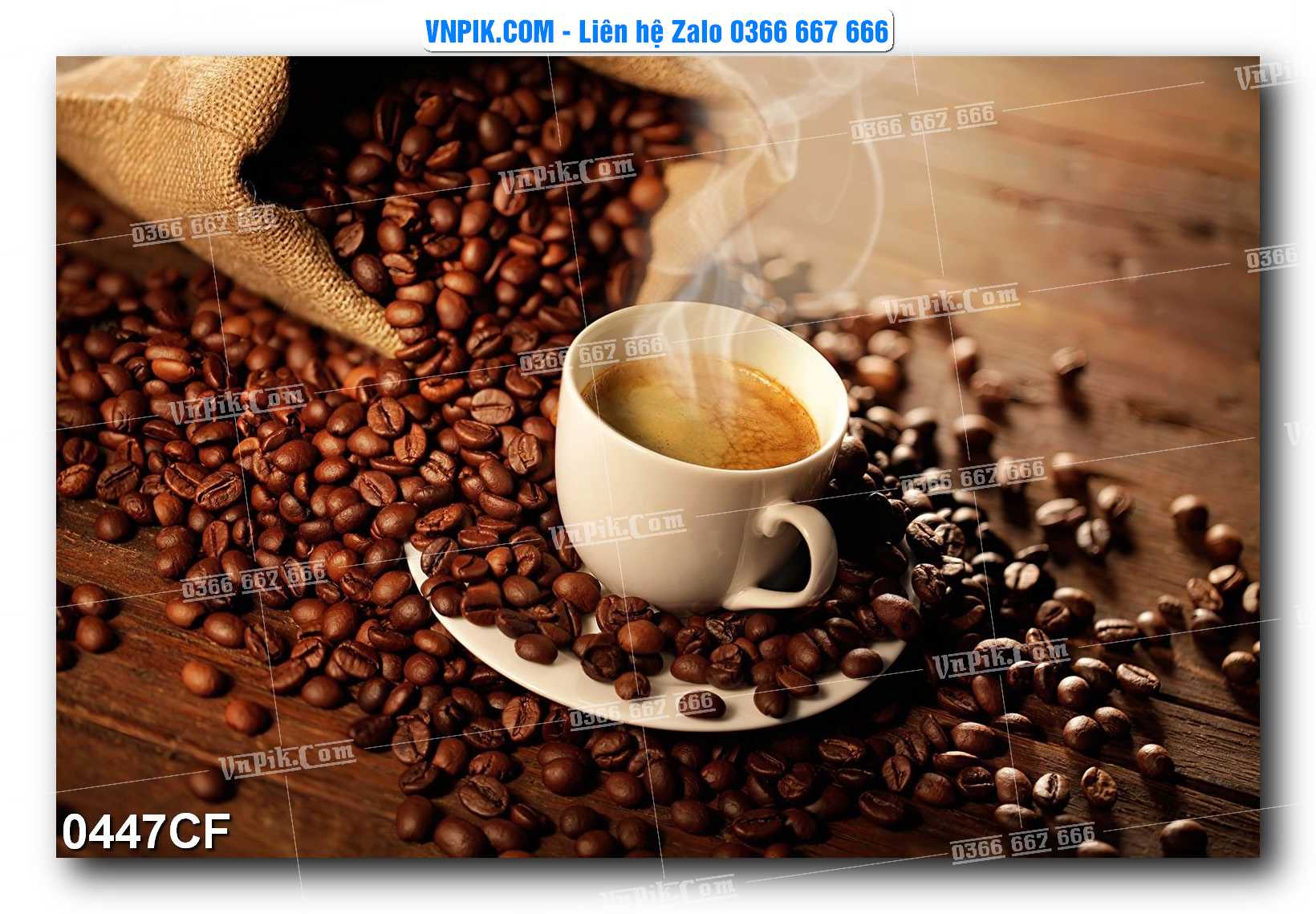 Tranh tường trang trí quán cà phê – trà chanh – trà sữa mã 0447CF